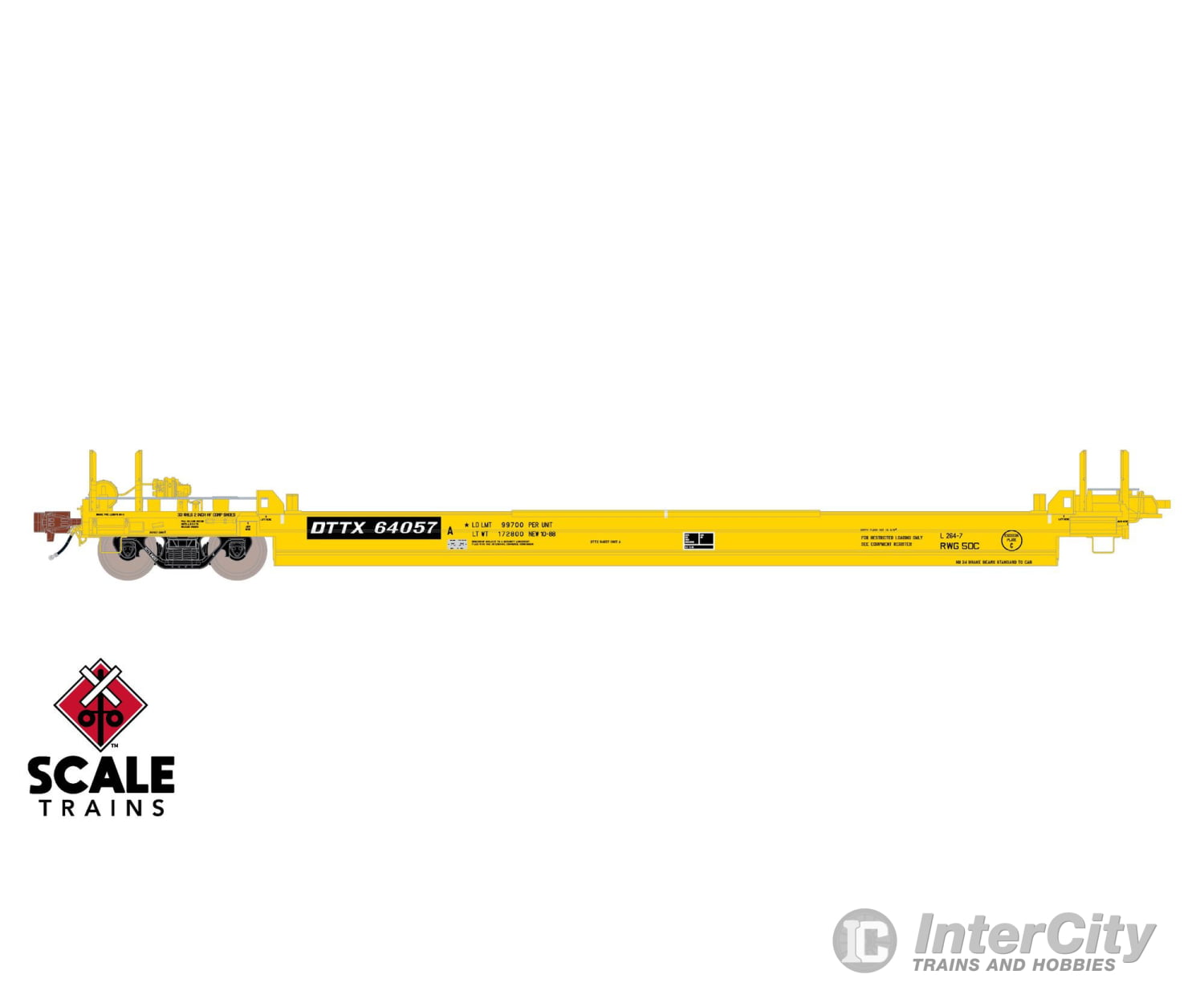 ScaleTrains SXT40082 Rivet Counter HO Scale Pullman-Standard Trinity Backpacker Well Car Set (5) Trailer