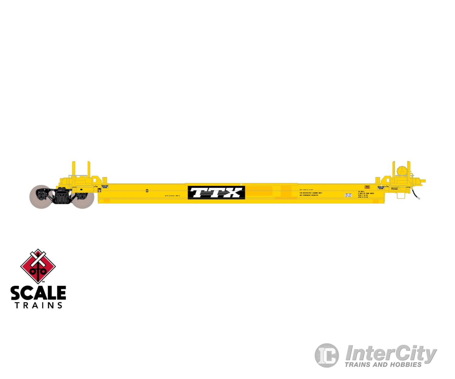 ScaleTrains SXT40083 Rivet Counter HO Scale Pullman-Standard Trinity Backpacker Well Car Set (5) Trailer Train/Speed