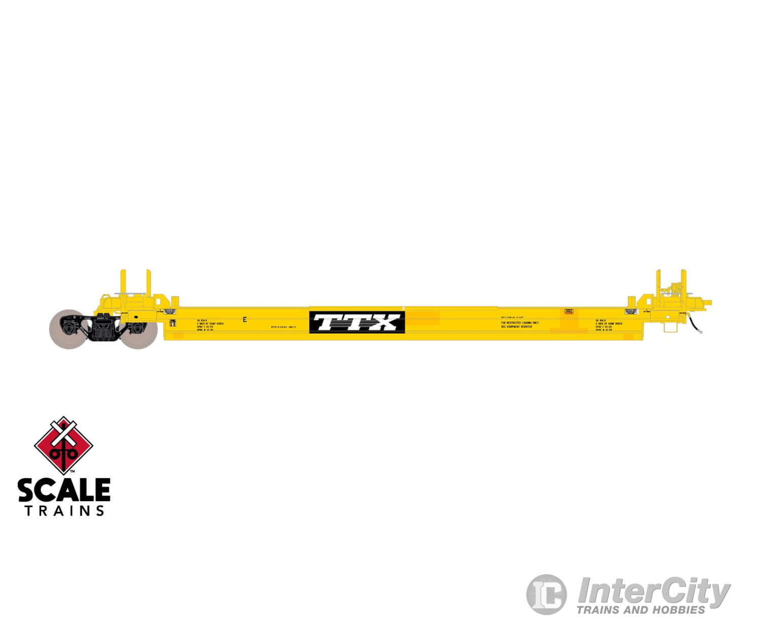 ScaleTrains SXT40083 Rivet Counter HO Scale Pullman-Standard Trinity Backpacker Well Car Set (5) Trailer Train/Speed