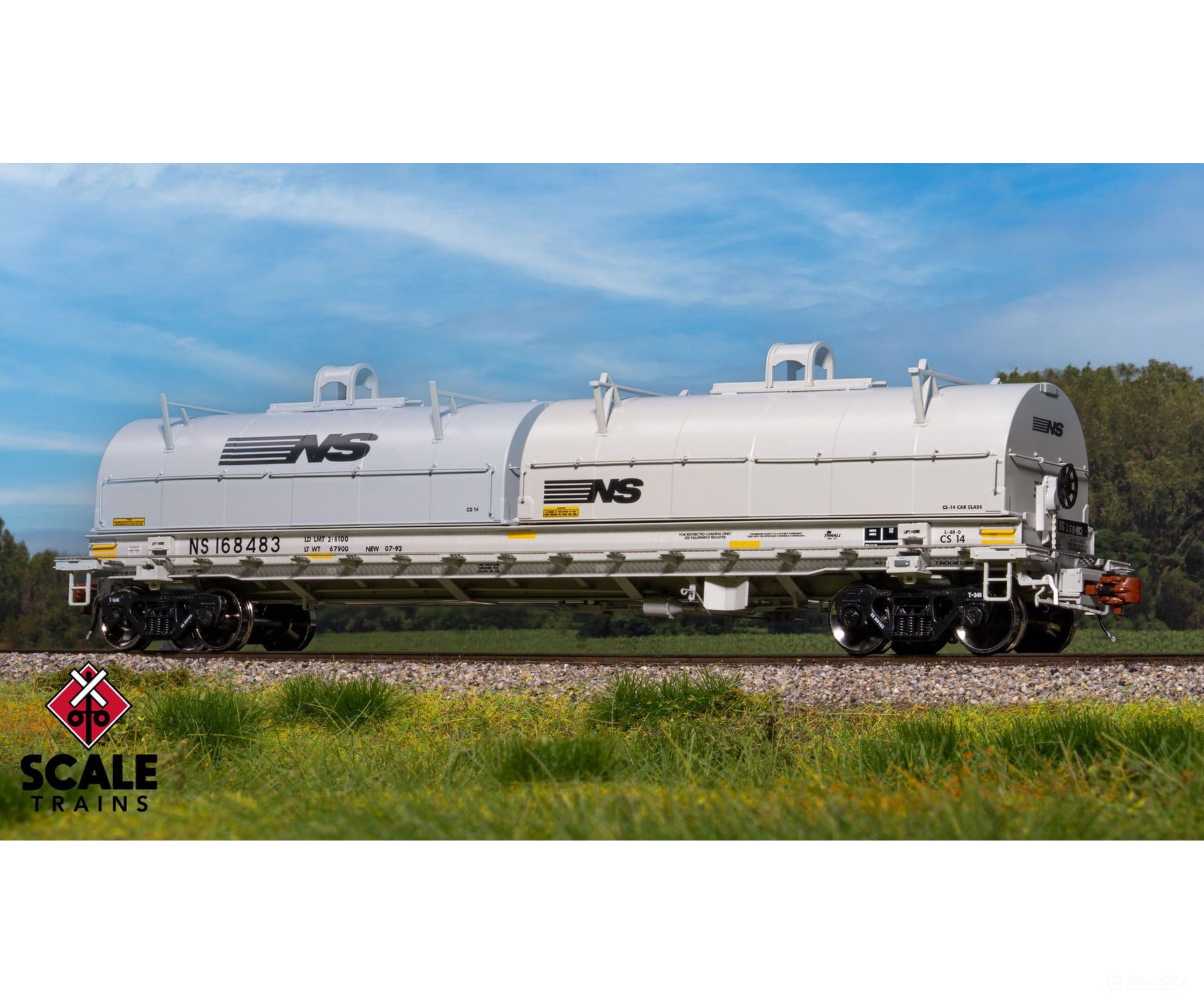 ScaleTrains SXT40303 Rivet Counter HO Scale Thrall 2-Hood Coil Steel Car Norfolk Southern/Mismatched Thoroughbred Logo