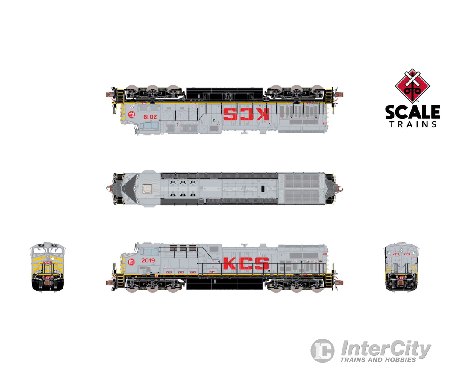 ScaleTrains SXT40613 Rivet Counter N Scale GE AC4400CW Kansas City Southern/Gray 2024 DCC & Sound Equipped Locomotives
