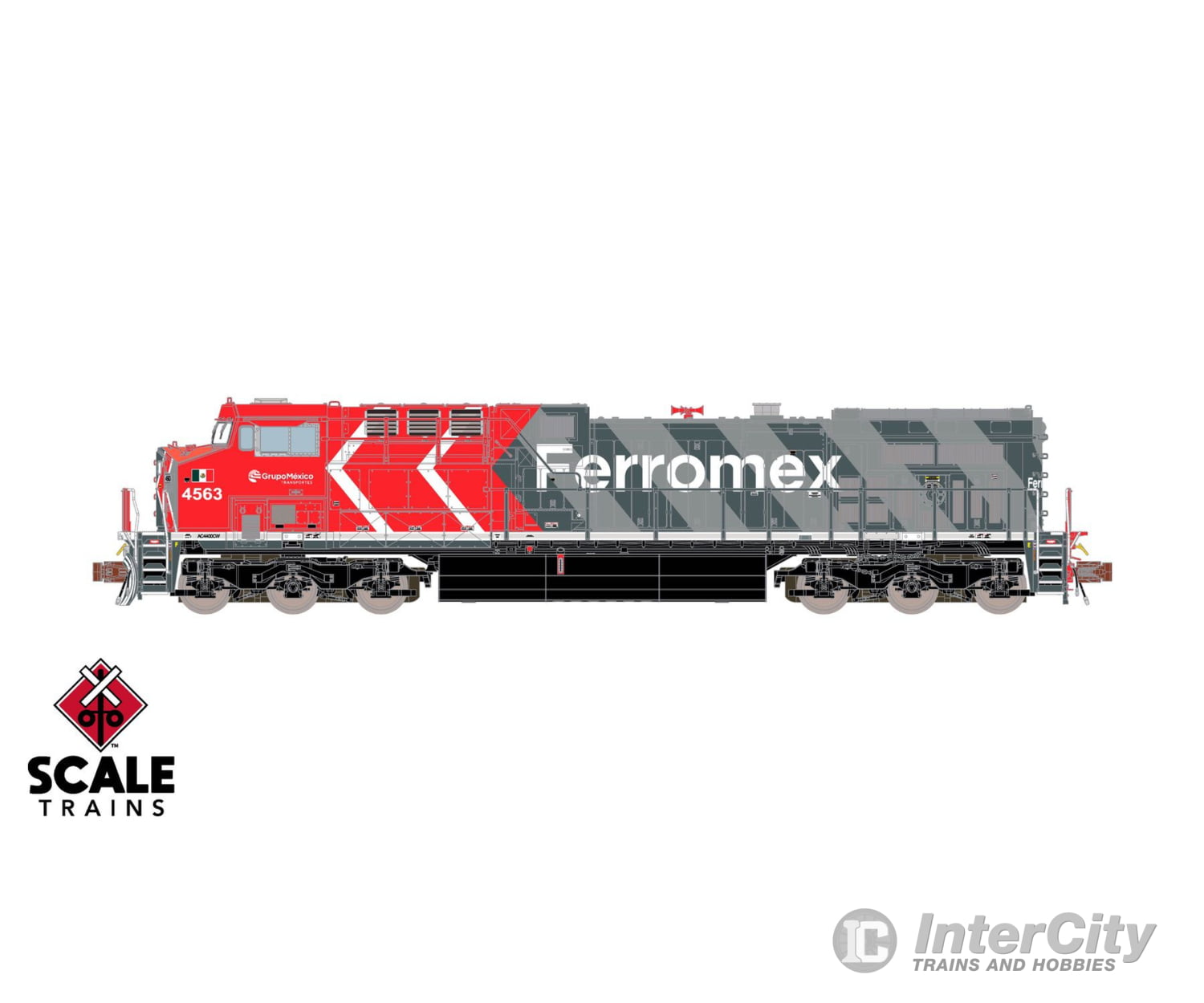 ScaleTrains SXT40631 Rivet Counter N Scale GE AC4400CW Ferromex/Zebra 4572 DCC & Sound Equipped Locomotives