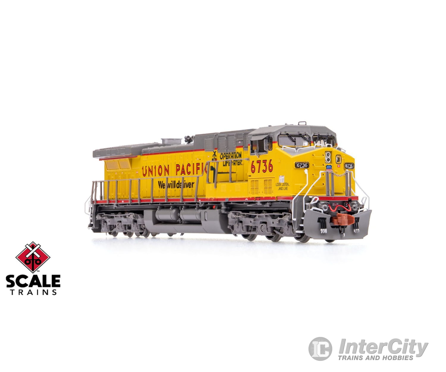 ScaleTrains SXT40663 Rivet Counter N Scale GE AC4400CW Union Pacific/ex-C&NW/Operation Lifesaver/’We Will Deliver’/Red