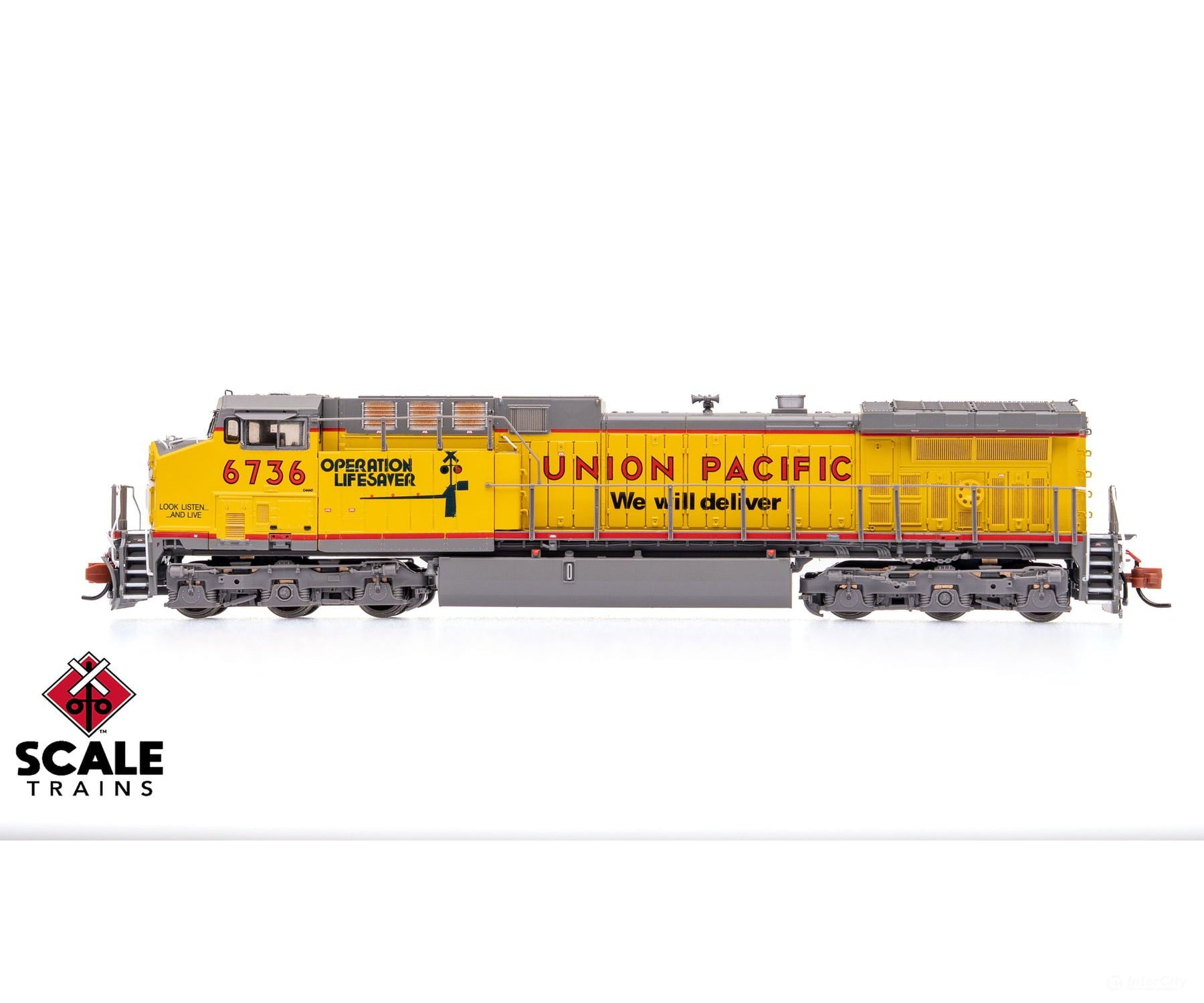 ScaleTrains SXT40663 Rivet Counter N Scale GE AC4400CW Union Pacific/ex-C&NW/Operation Lifesaver/’We Will Deliver’/Red