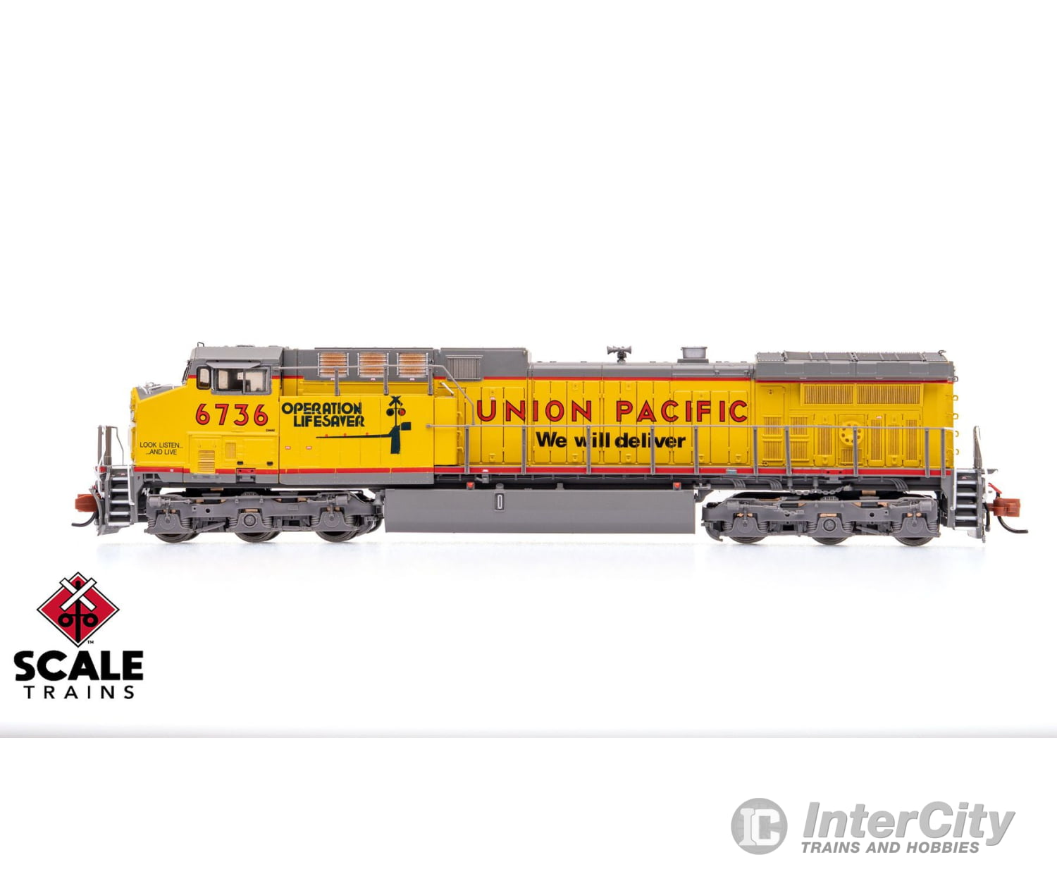 ScaleTrains SXT40663 Rivet Counter N Scale GE AC4400CW Union Pacific/ex-C&NW/Operation Lifesaver/’We Will Deliver’/Red