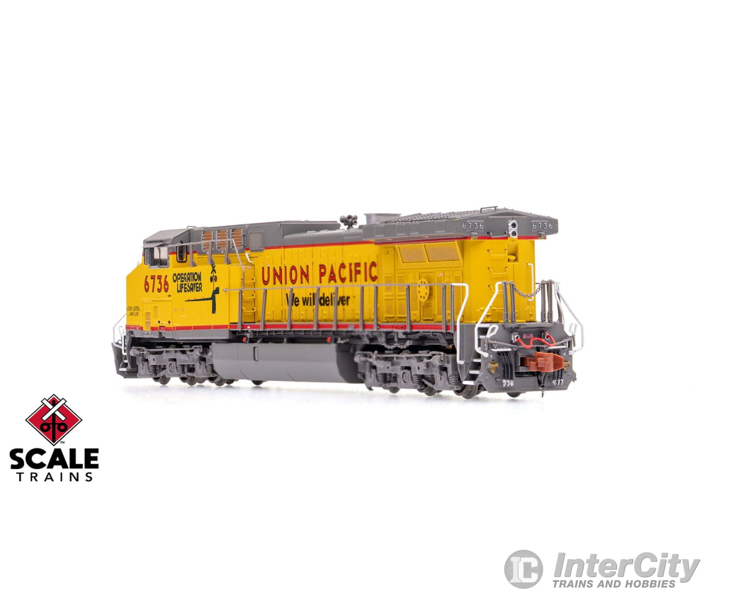 ScaleTrains SXT40663 Rivet Counter N Scale GE AC4400CW Union Pacific/ex-C&NW/Operation Lifesaver/’We Will Deliver’/Red