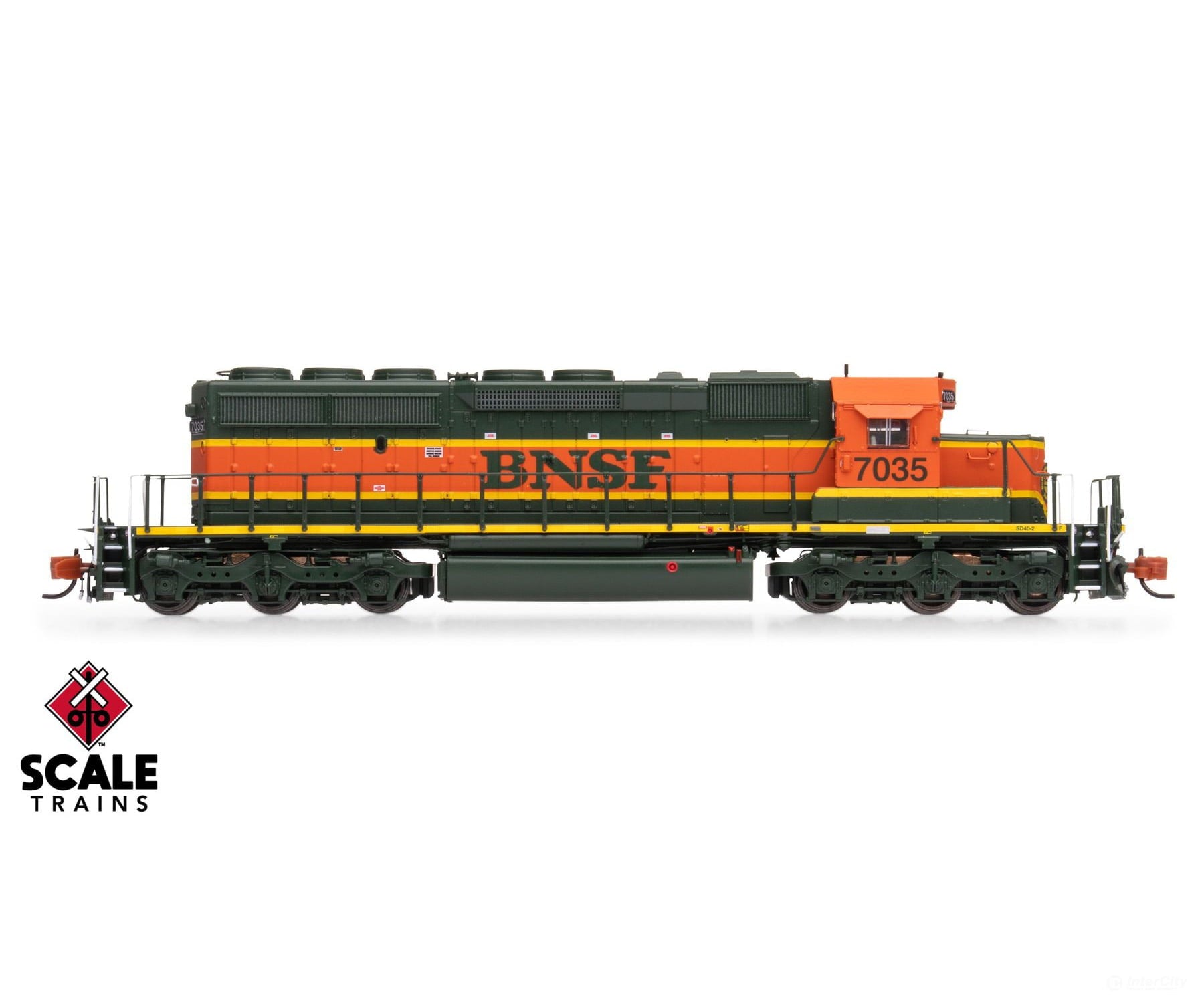 ScaleTrains SXT40680 Rivet Counter N Scale EMD SD40-2,BNSF/Heritage I/Large Circle-Cross Nose Logo 7035 DC/DCC Ready