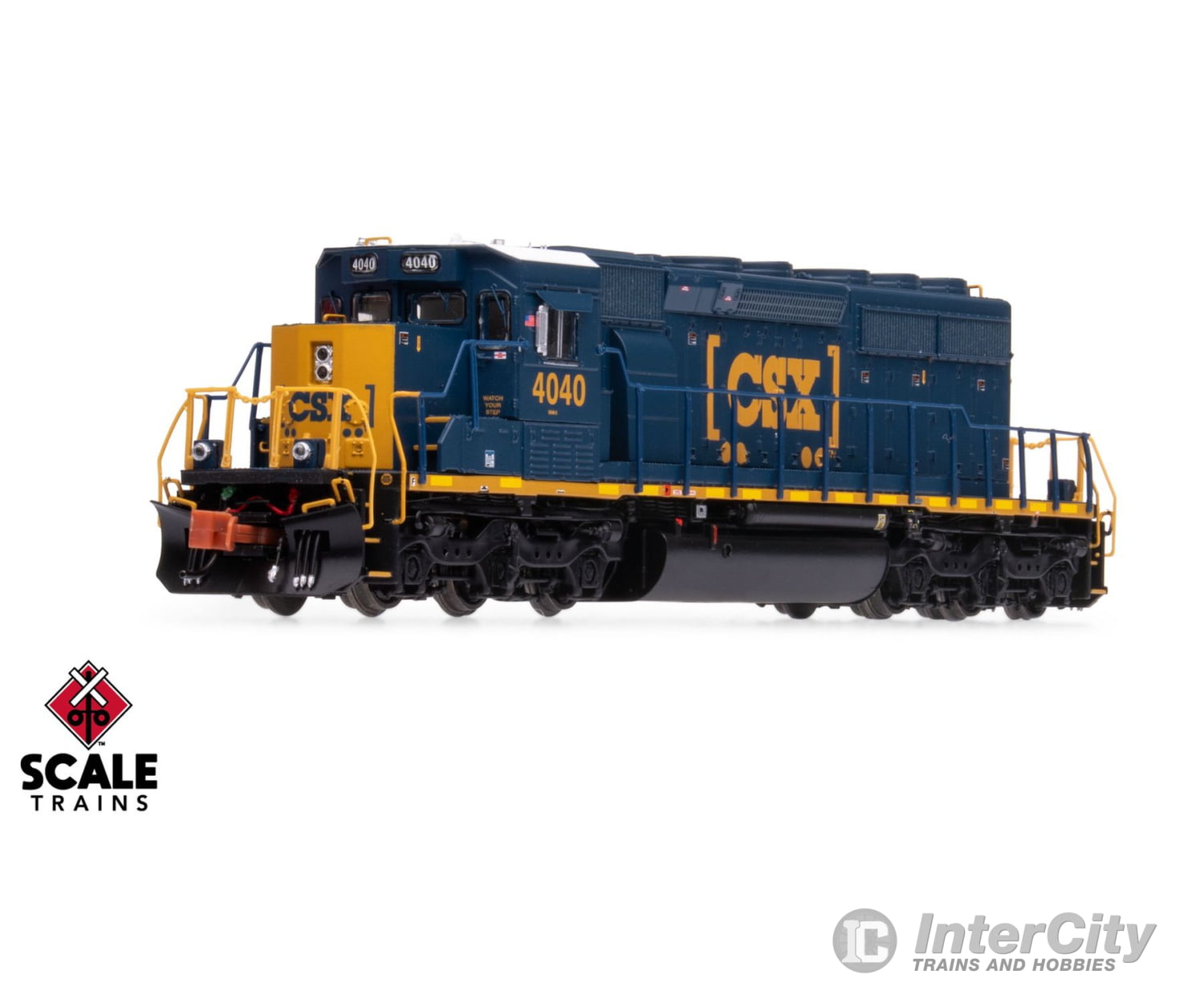 ScaleTrains SXT40688 Rivet Counter N Scale EMD SD40-3 CSX/YN3 Boxcar Logo 4044 DC/DCC Ready Locomotives