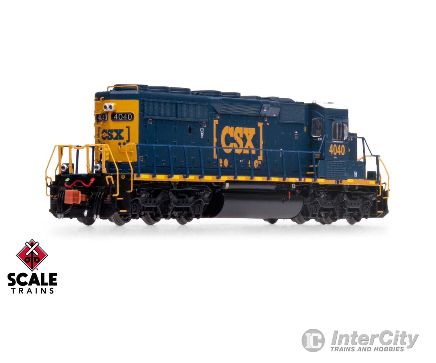 ScaleTrains SXT40688 Rivet Counter N Scale EMD SD40-3 CSX/YN3 Boxcar Logo 4044 DC/DCC Ready Locomotives