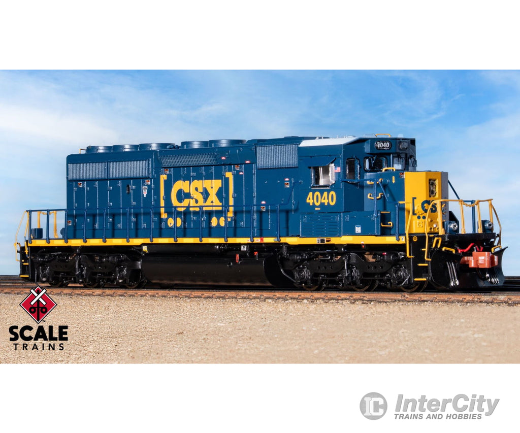 ScaleTrains SXT40688 Rivet Counter N Scale EMD SD40-3 CSX/YN3 Boxcar Logo 4044 DC/DCC Ready Locomotives