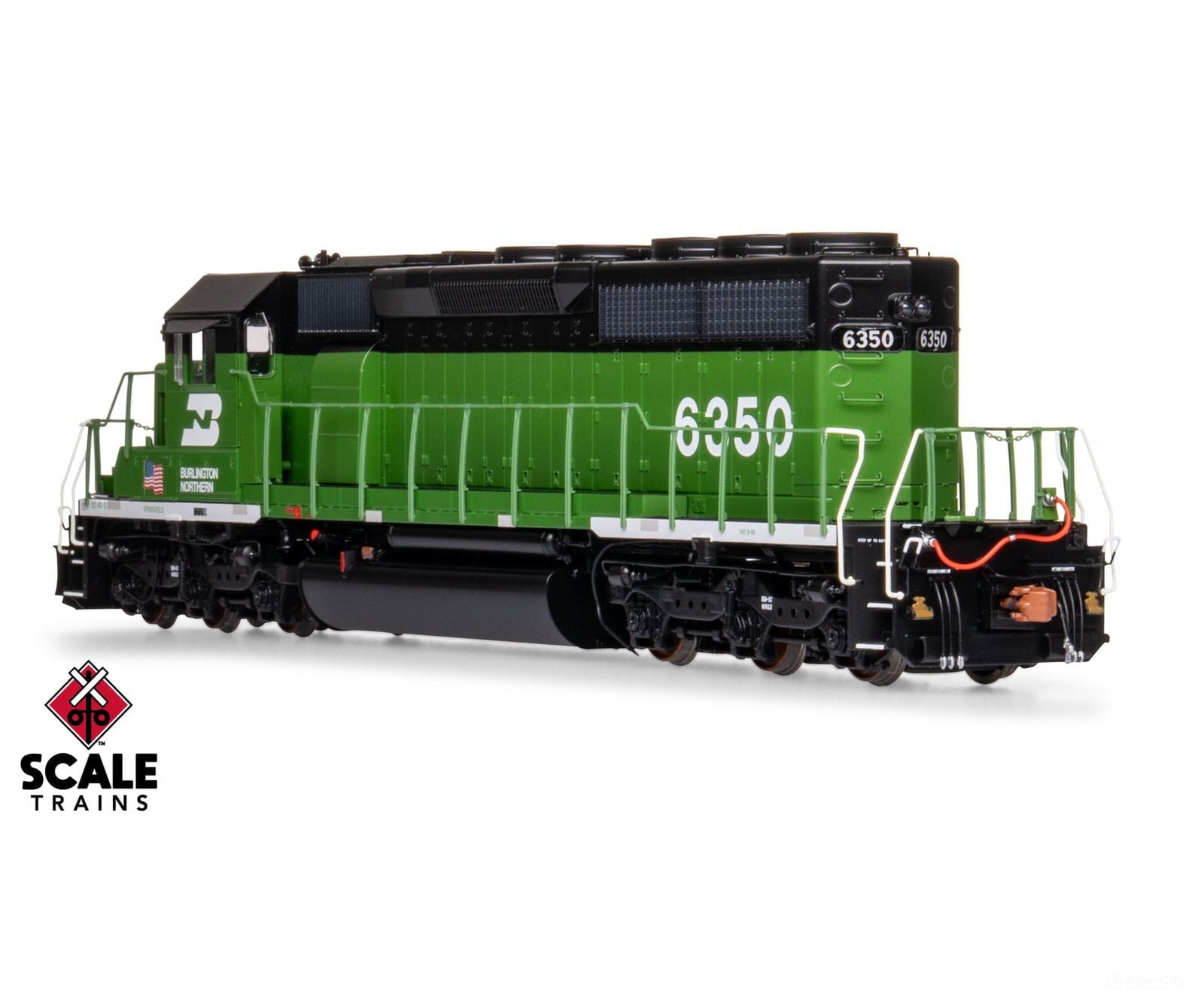 ScaleTrains SXT40760 Rivet Counter HO Scale EMD SD40-2 Burlington Northern/White Face/Strobe Lights 6358 - DCC Ready