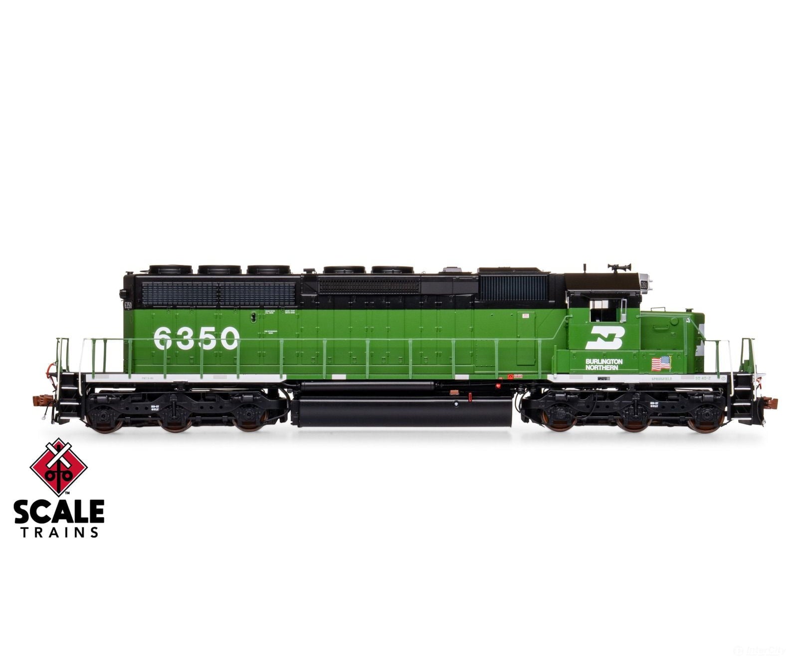 ScaleTrains SXT40760 Rivet Counter HO Scale EMD SD40-2 Burlington Northern/White Face/Strobe Lights 6358 - DCC Ready