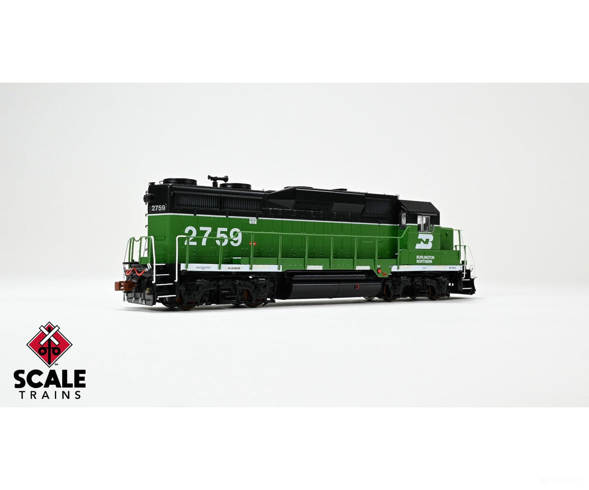 ScaleTrains SXT40931 Rivet Counter HO Scale EMD GP39E Burlington Northern/White Face/Strobe Lights 2761 DCC & Sound