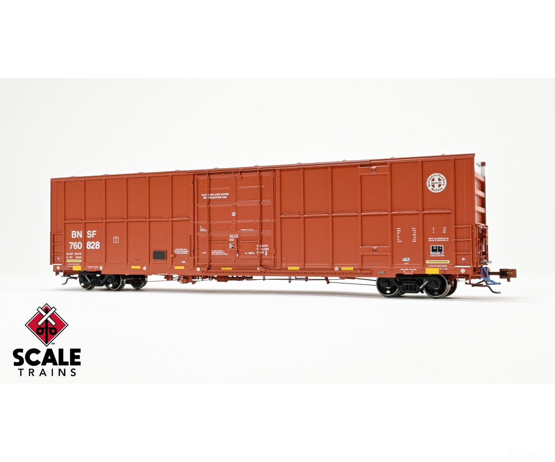 ScaleTrains SXT40996 Rivet Counter HO Scale Trinity 60’ 7500 12’ Plug-Door High-Cube Boxcar BNSF/Circle Cross