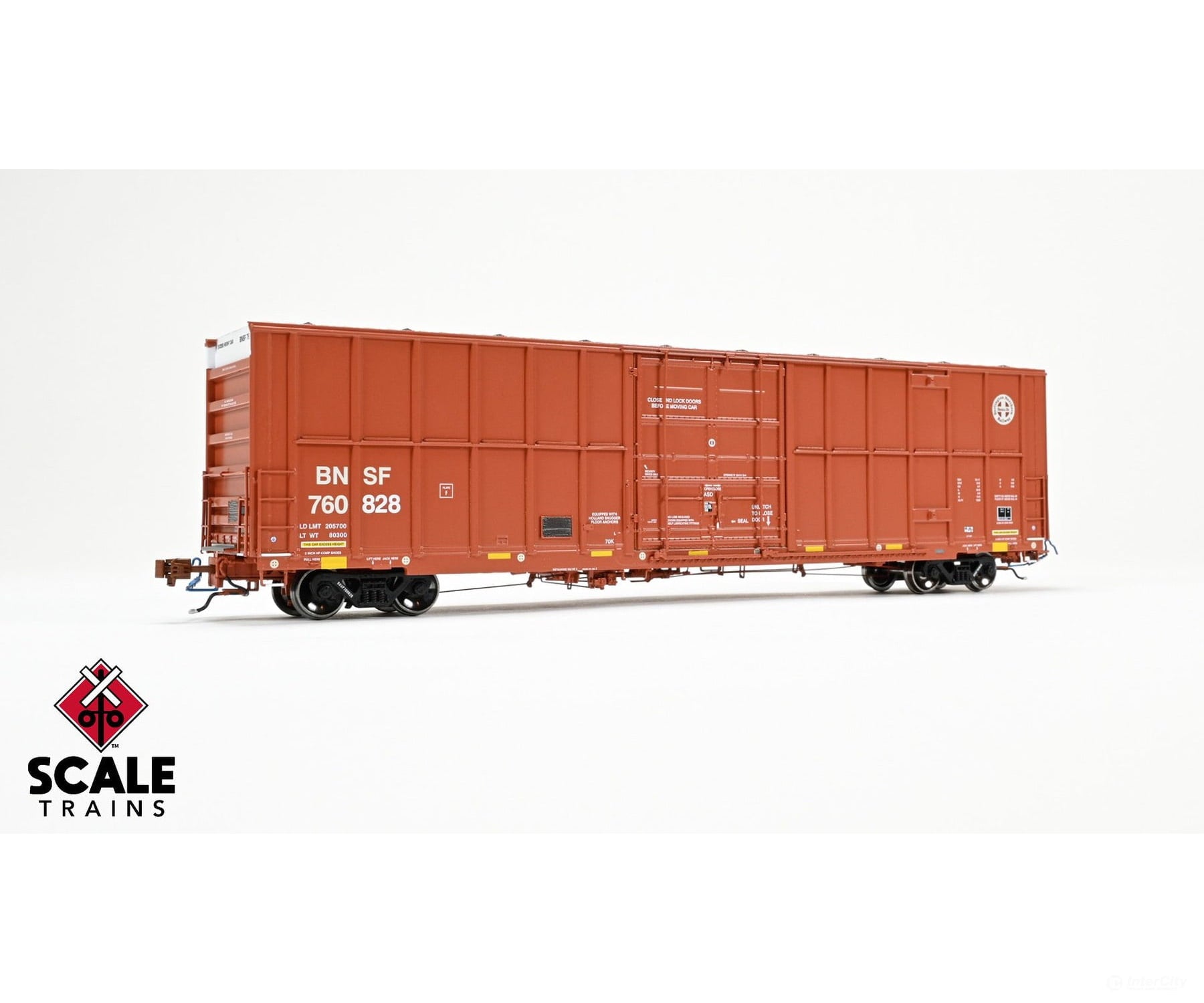 ScaleTrains SXT40996 Rivet Counter HO Scale Trinity 60’ 7500 12’ Plug-Door High-Cube Boxcar BNSF/Circle Cross