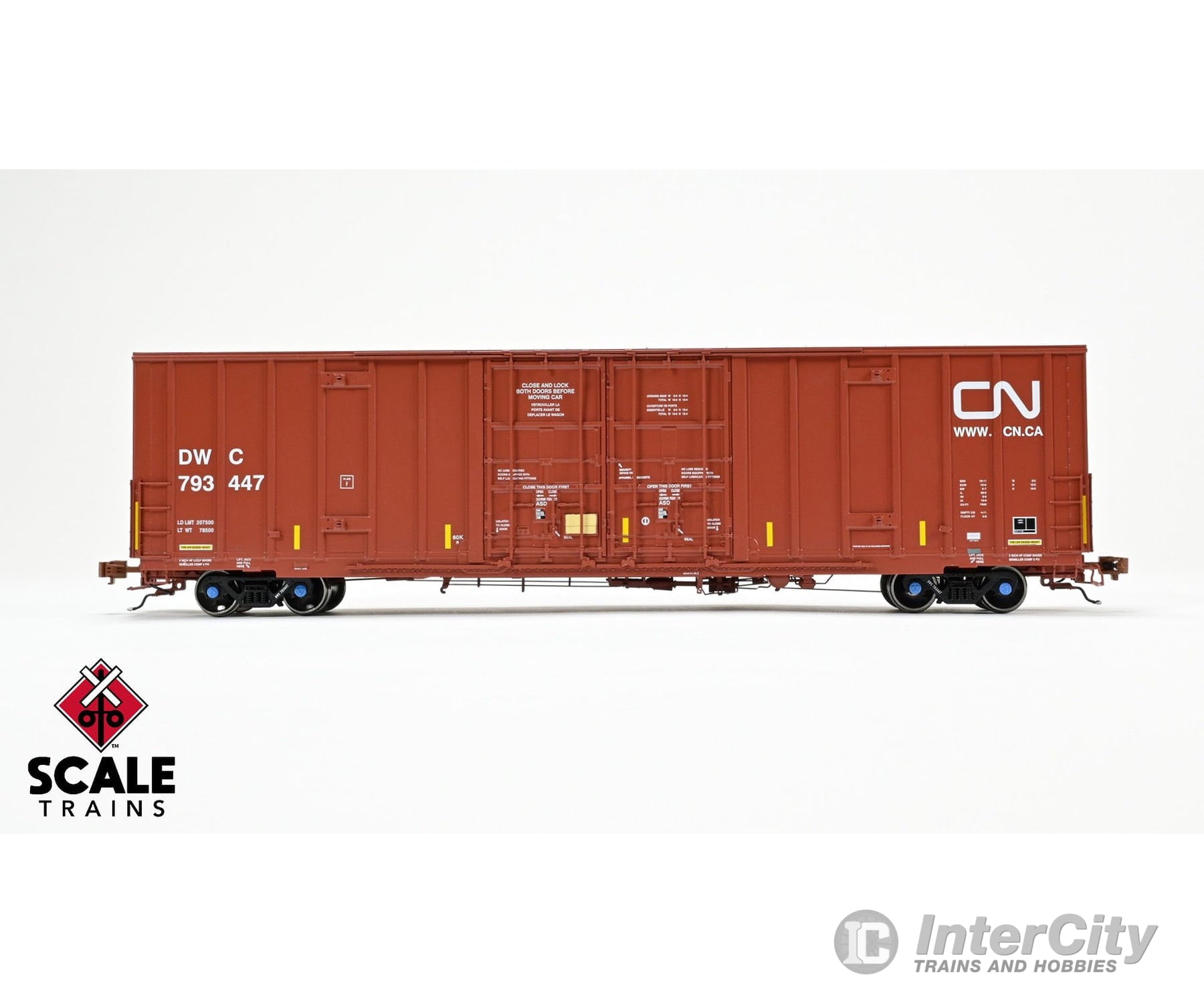 ScaleTrains SXT41001 Rivet Counter HO Scale Trinity 60’ 7500 8’ Double-Plug-Door High-Cube Boxcar Canadian