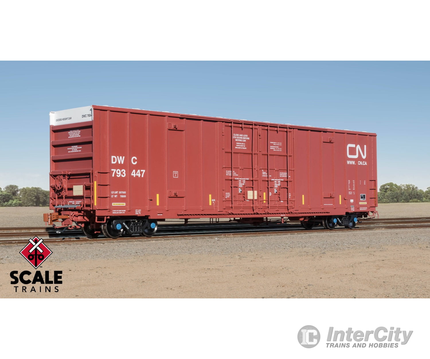 ScaleTrains SXT41001 Rivet Counter HO Scale Trinity 60’ 7500 8’ Double-Plug-Door High-Cube Boxcar Canadian