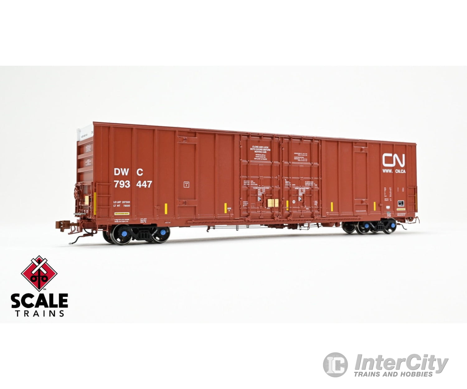 ScaleTrains SXT41001 Rivet Counter HO Scale Trinity 60’ 7500 8’ Double-Plug-Door High-Cube Boxcar Canadian