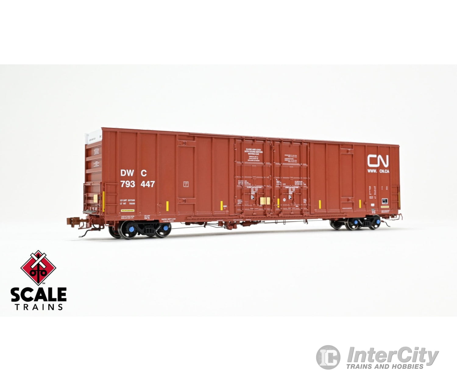 ScaleTrains SXT41001 Rivet Counter HO Scale Trinity 60’ 7500 8’ Double-Plug-Door High-Cube Boxcar Canadian