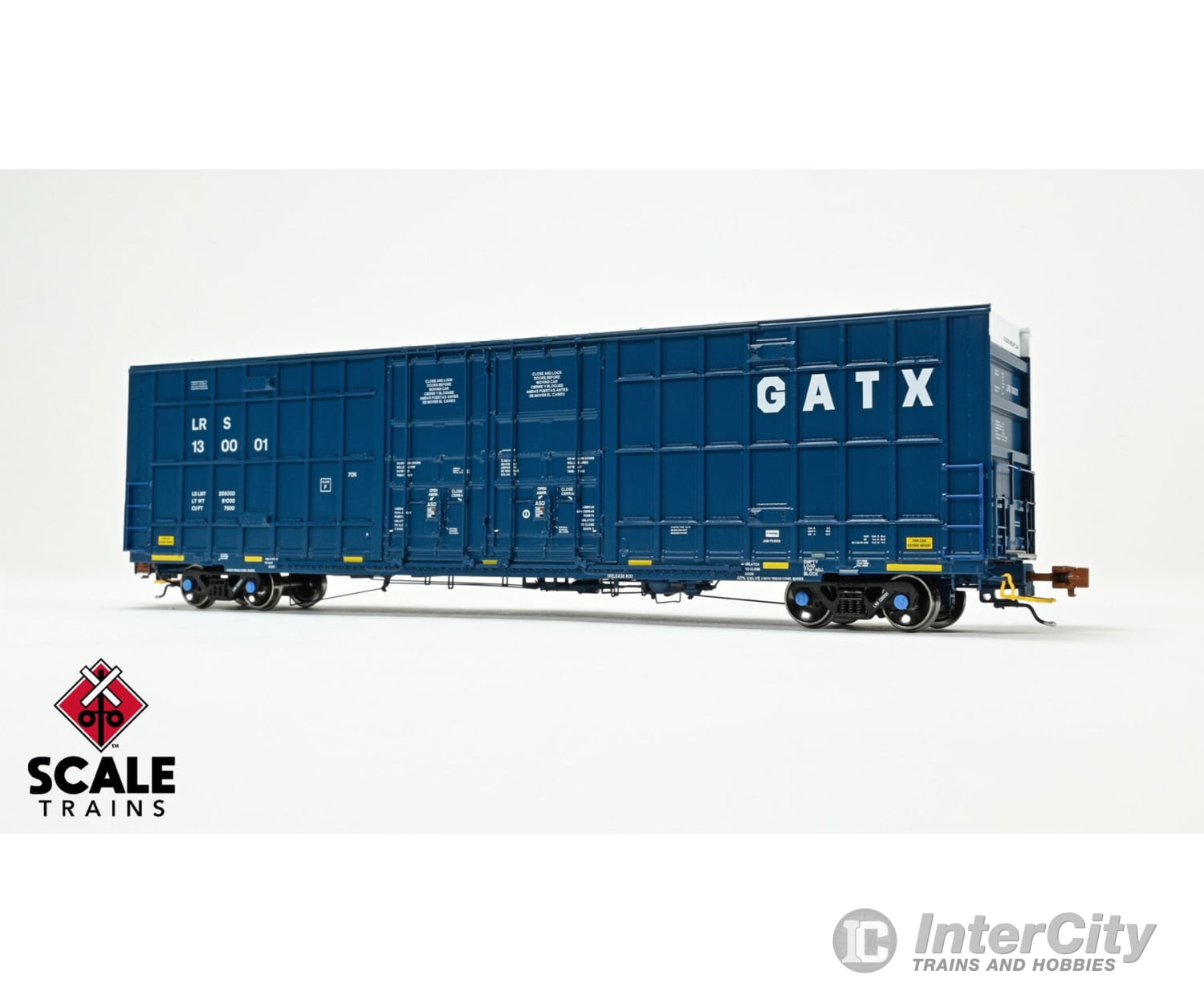 ScaleTrains SXT41004 Rivet Counter HO Scale Trinity 60’ 7500 8’ Double-Plug-Door High-Cube Boxcar GATX/English &