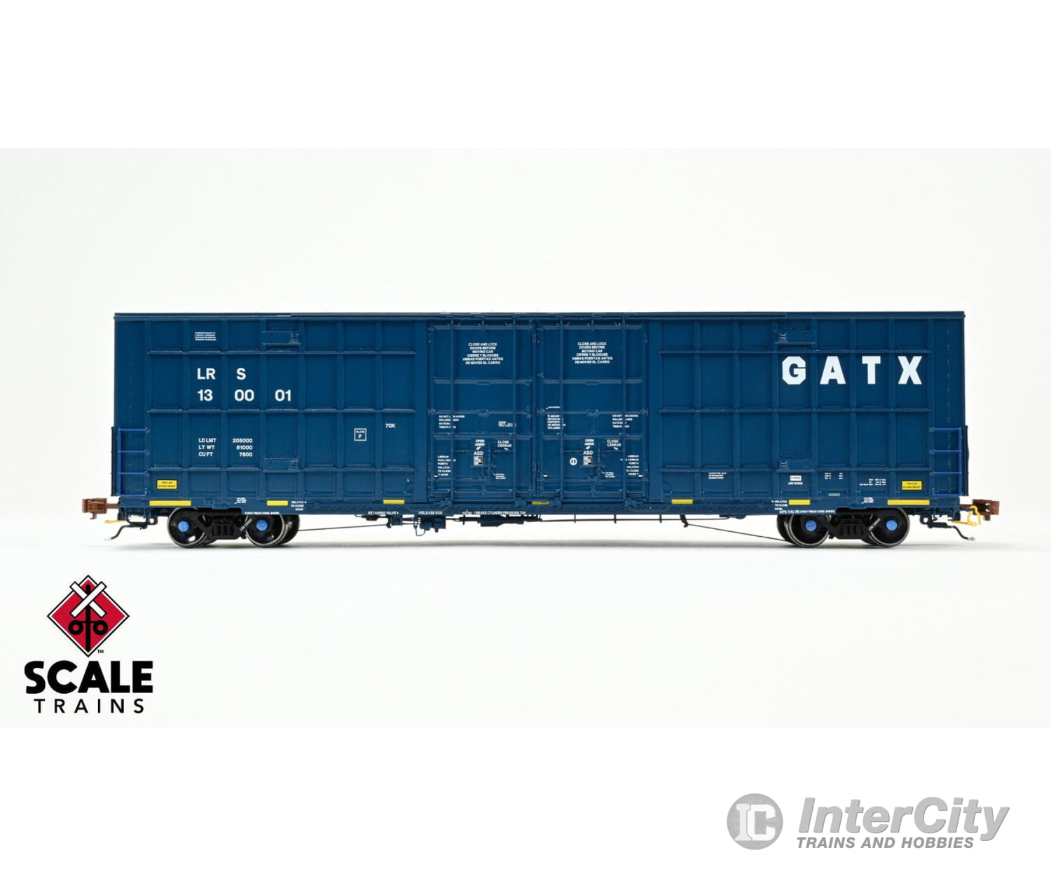 ScaleTrains SXT41004 Rivet Counter HO Scale Trinity 60’ 7500 8’ Double-Plug-Door High-Cube Boxcar GATX/English &