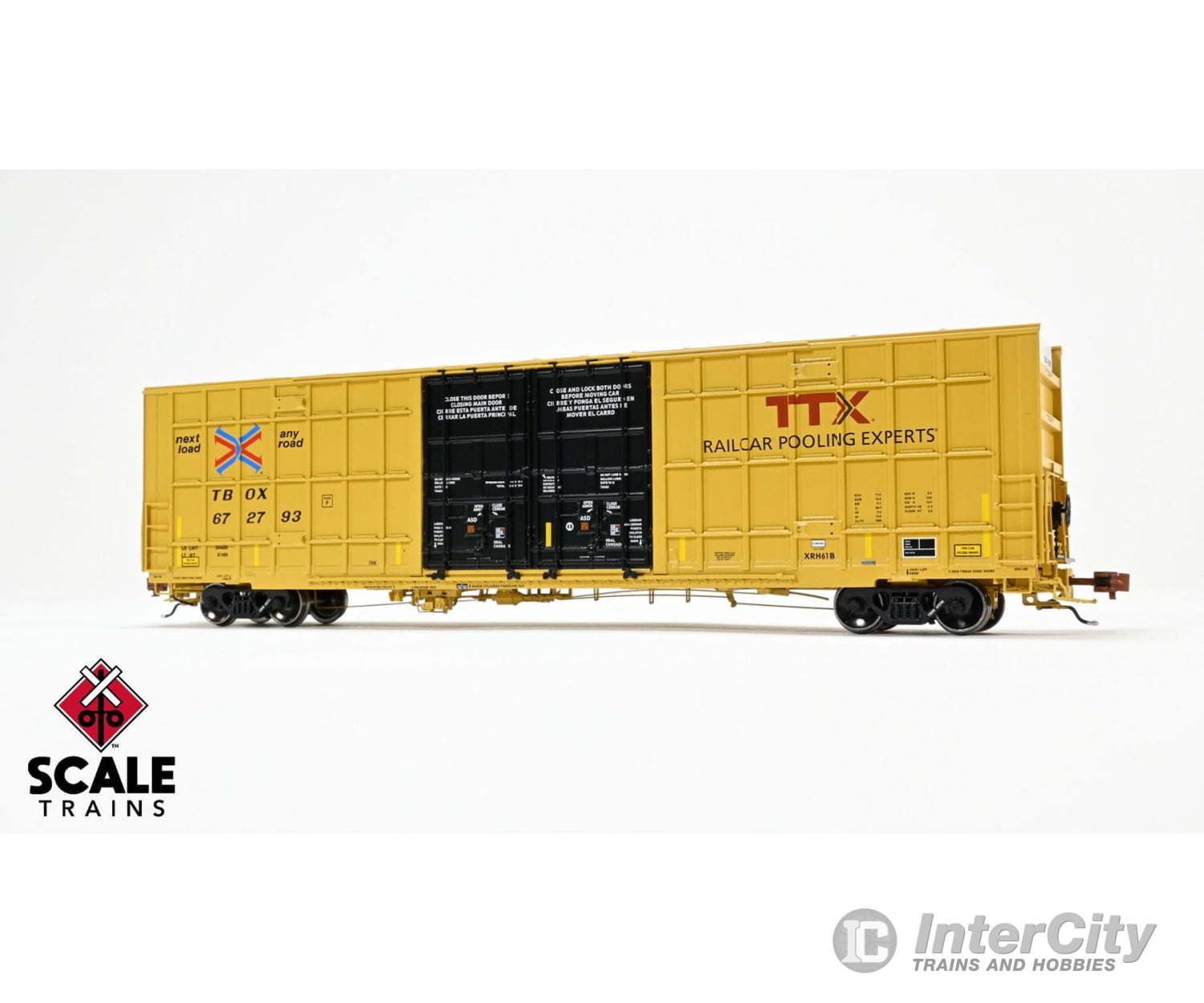 ScaleTrains SXT41013 Rivet Counter HO Scale Trinity 60’ 7500 8’ Double-Plug-Door High-Cube Boxcar (XRH61B)