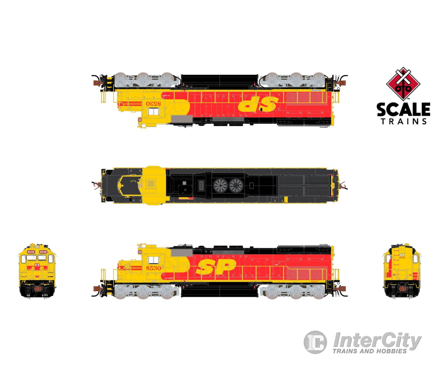 ScaleTrains SXT41034 Rivet Counter N Scale EMD SD40T-2 Southern Pacific/Kodachrome/Lobotomized 8530 DCC & Sound