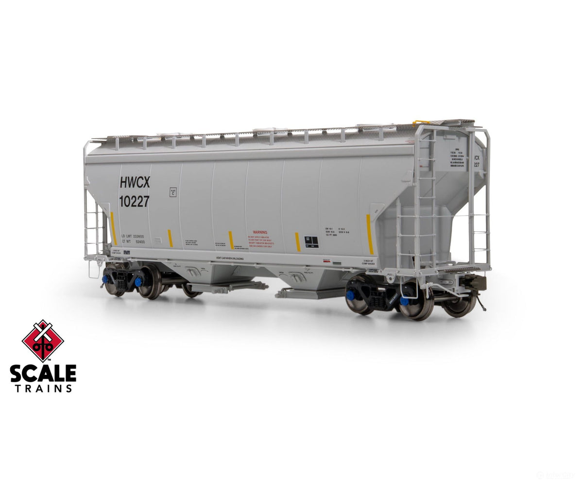 ScaleTrains SXT41123 Rivet Counter HO Scale Gunderson 3250 Covered Hopper Halliburton/HWCX 10321 - Freight Cars