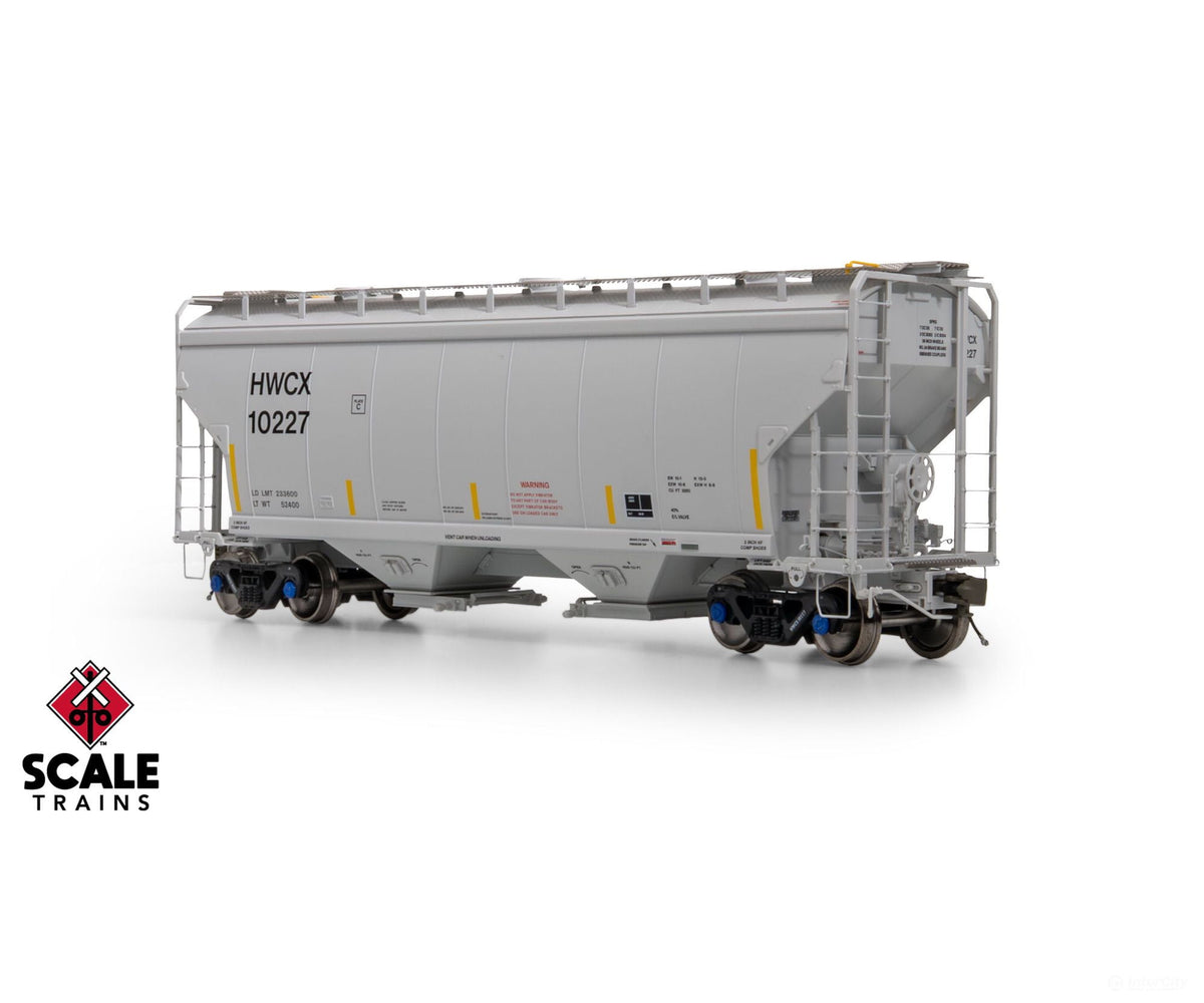 ScaleTrains SXT41124 Rivet Counter HO Scale Gunderson 3250 Covered Hopper Halliburton/HWCX 10385 - Freight Cars
