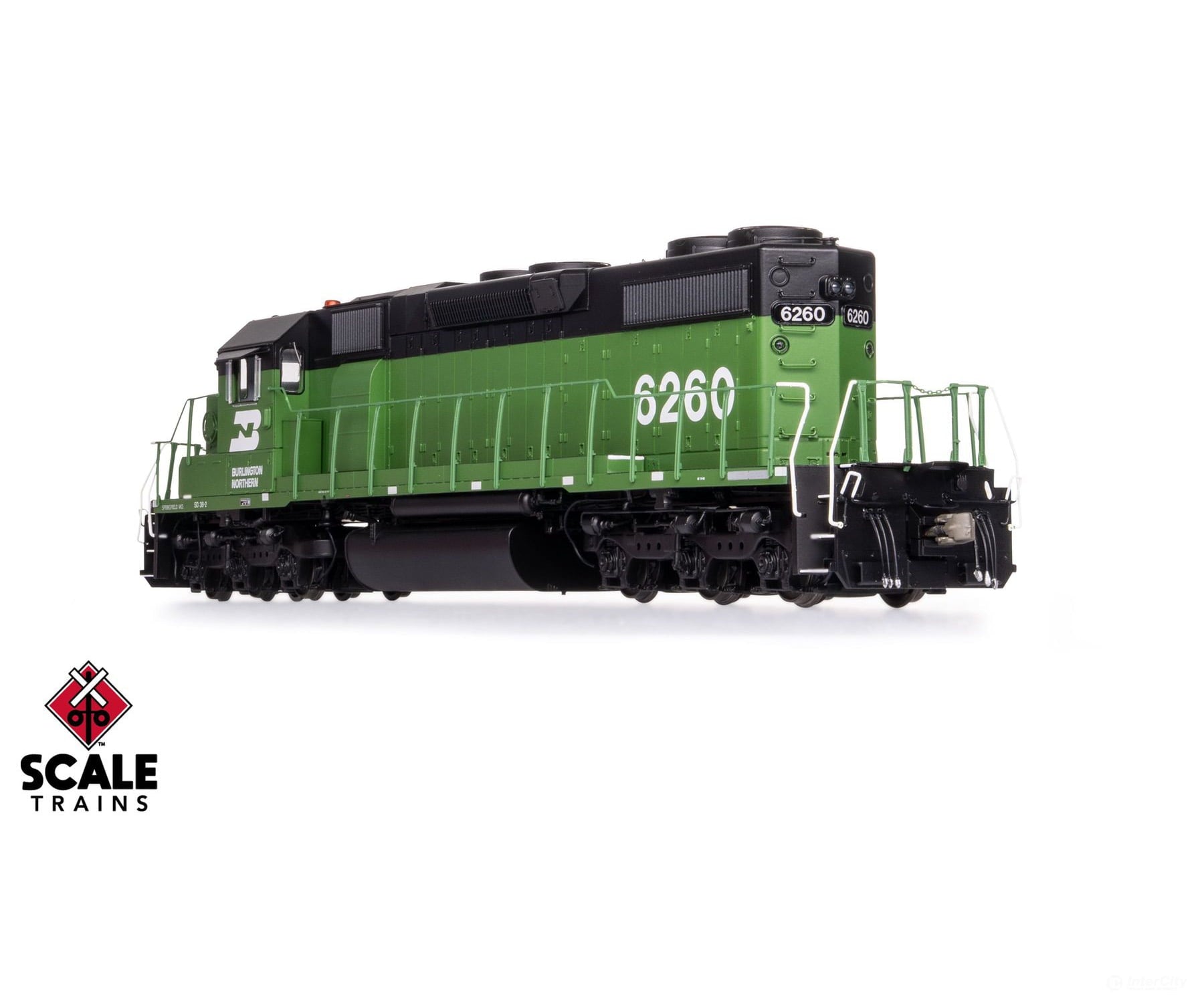 ScaleTrains SXT41226 Rivet Counter HO Scale EMD SD38-2 w/Dynamic Brakes Burlington Northern 6260 DCC & Sound Equipped