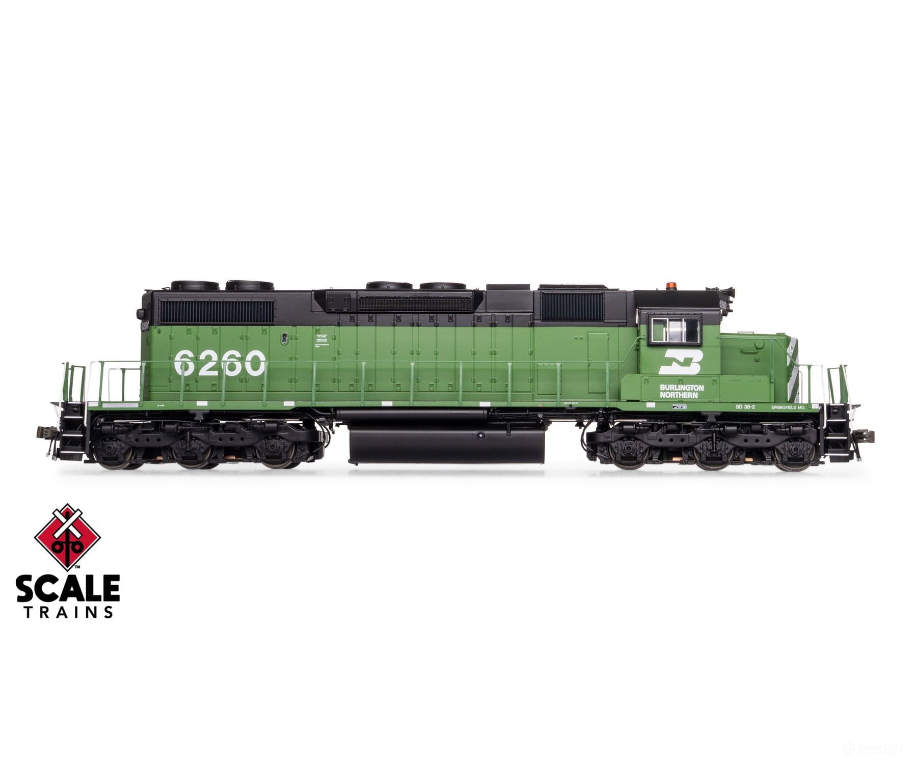 ScaleTrains SXT41228 Rivet Counter HO Scale EMD SD38-2 w/Dynamic Brakes Burlington Northern 6261 DCC & Sound Equipped