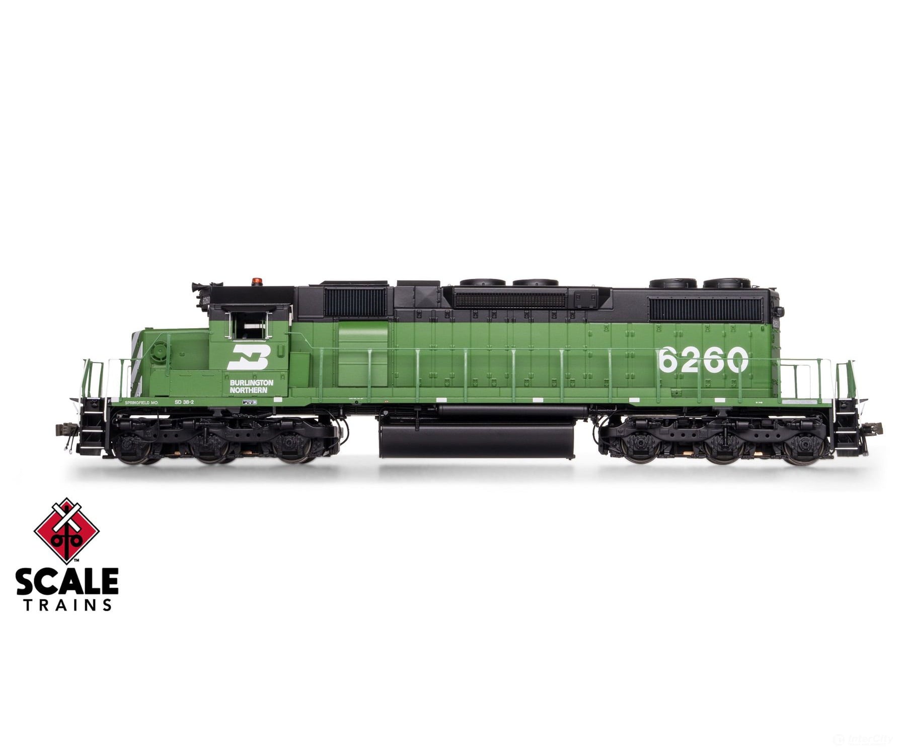 ScaleTrains SXT41228 Rivet Counter HO Scale EMD SD38-2 w/Dynamic Brakes Burlington Northern 6261 DCC & Sound Equipped