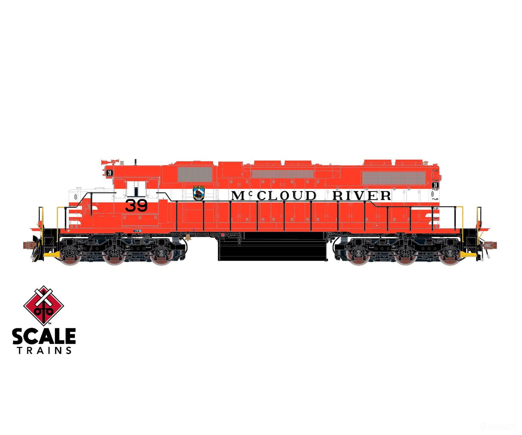 ScaleTrains SXT41282 Rivet Counter HO Scale EMD SD38-2 McCloud River Railroad #39 DCC & Sound Equipped Locomotives