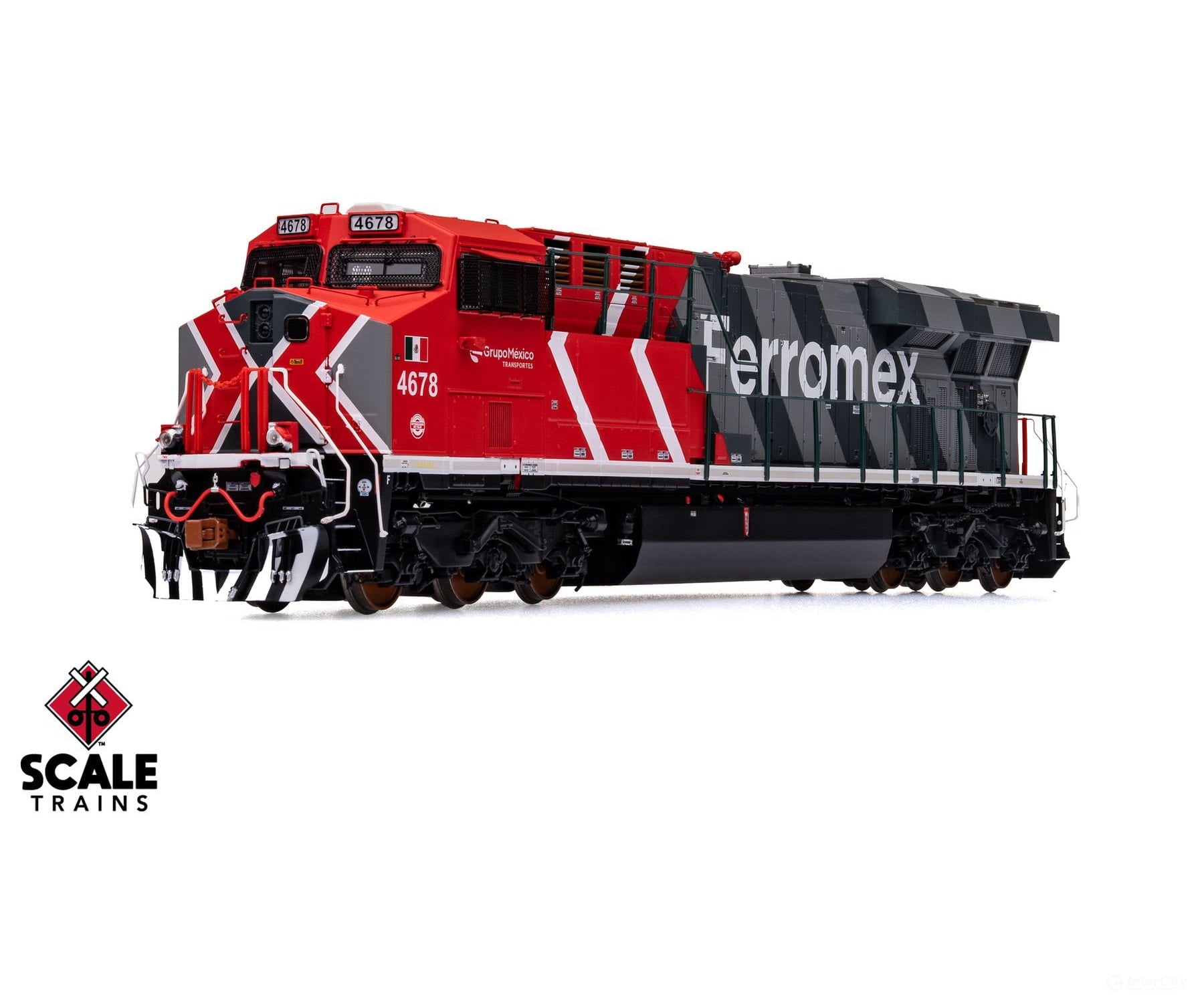 ScaleTrains SXT41445 Rivet Counter HO Scale GE ES44AC Ferromex/Zebra 4678 DCC & Sound Equipped Locomotives