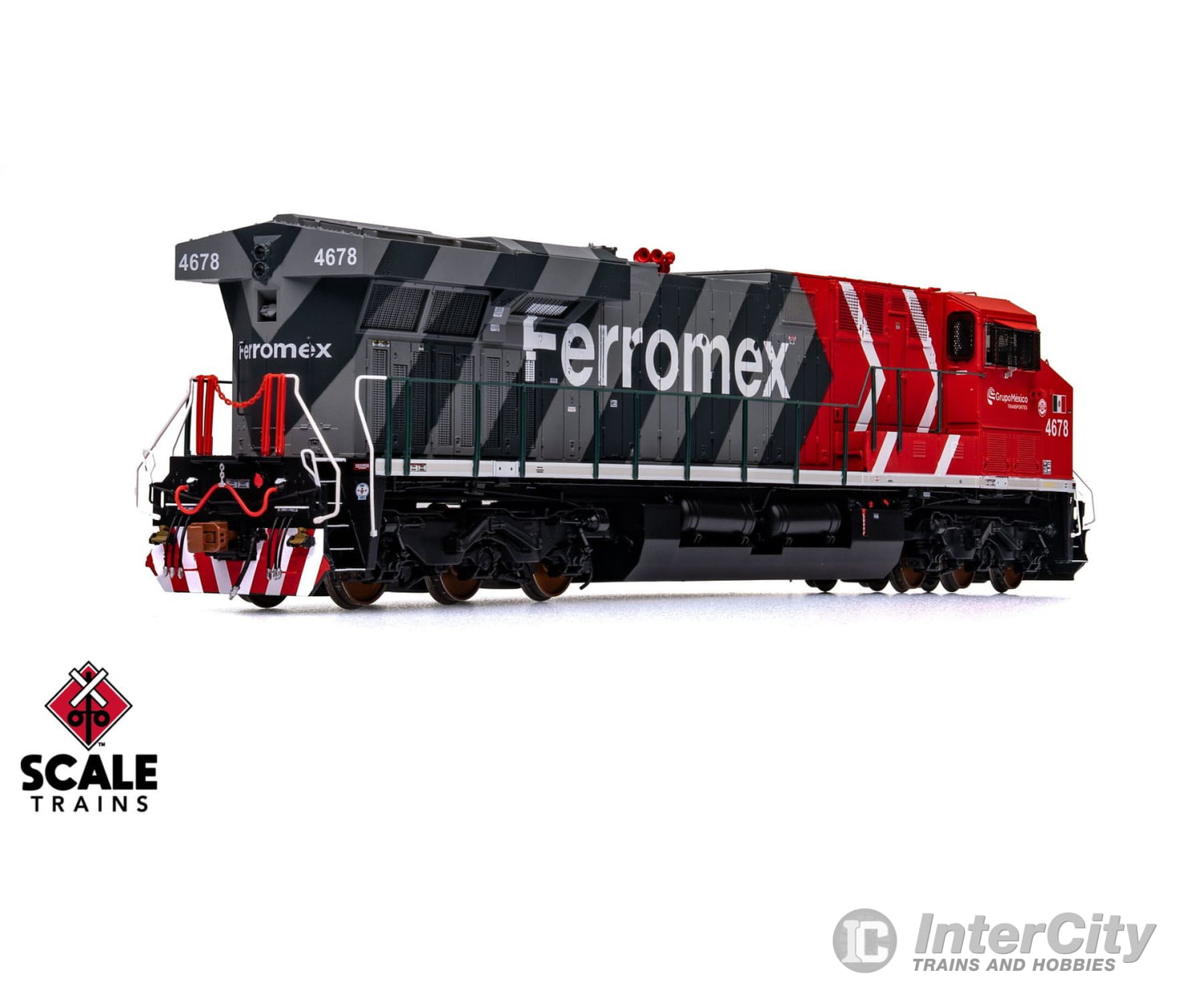ScaleTrains SXT41445 Rivet Counter HO Scale GE ES44AC Ferromex/Zebra 4678 DCC & Sound Equipped Locomotives