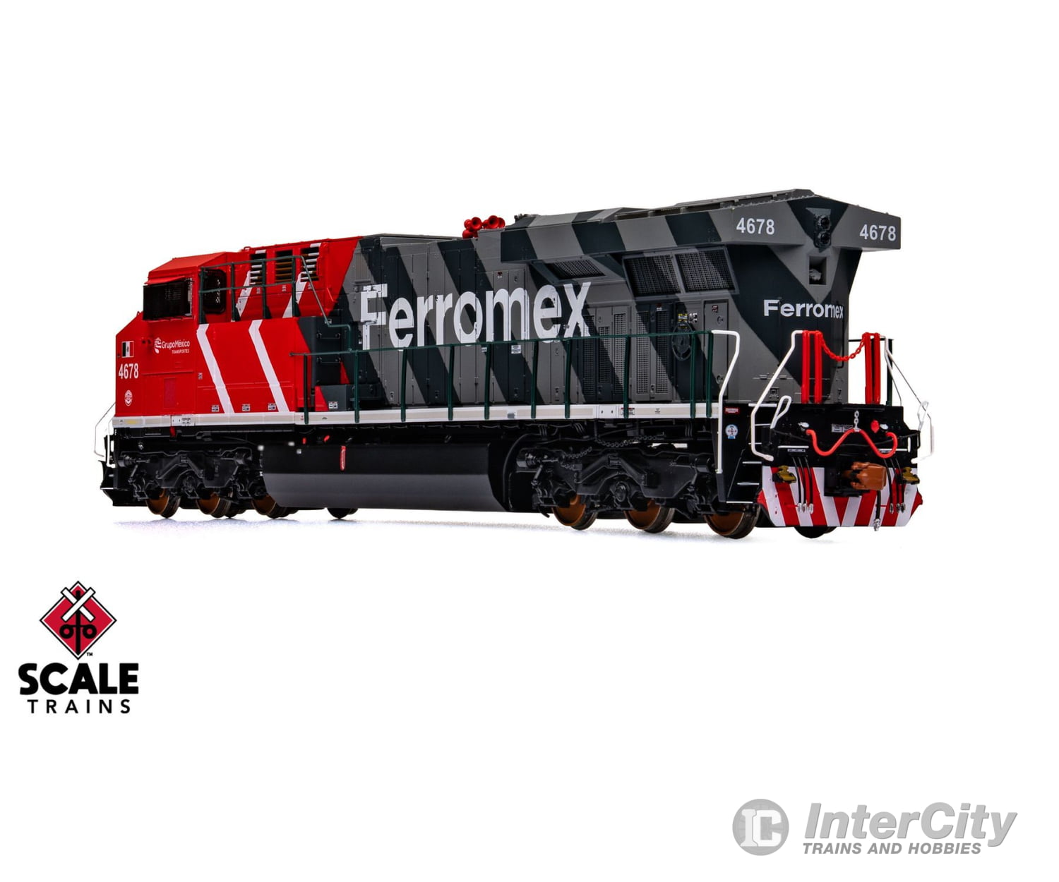 ScaleTrains SXT41445 Rivet Counter HO Scale GE ES44AC Ferromex/Zebra 4678 DCC & Sound Equipped Locomotives
