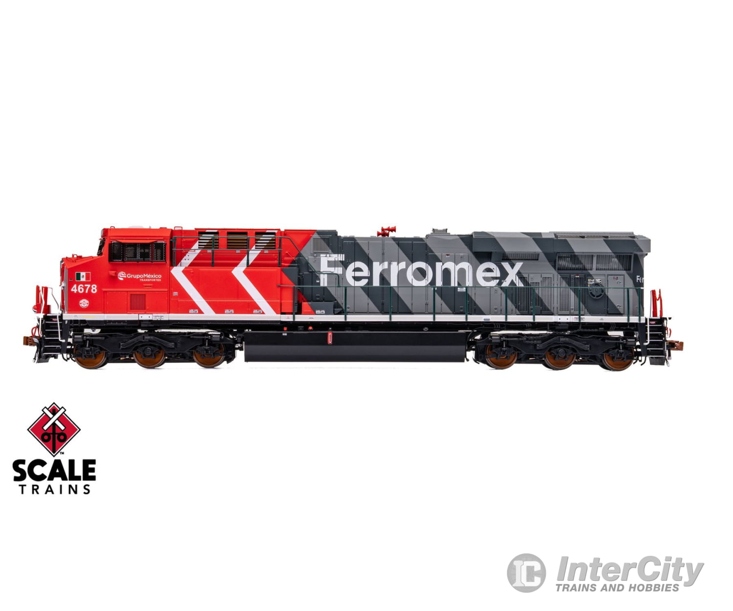 ScaleTrains SXT41445 Rivet Counter HO Scale GE ES44AC Ferromex/Zebra 4678 DCC & Sound Equipped Locomotives