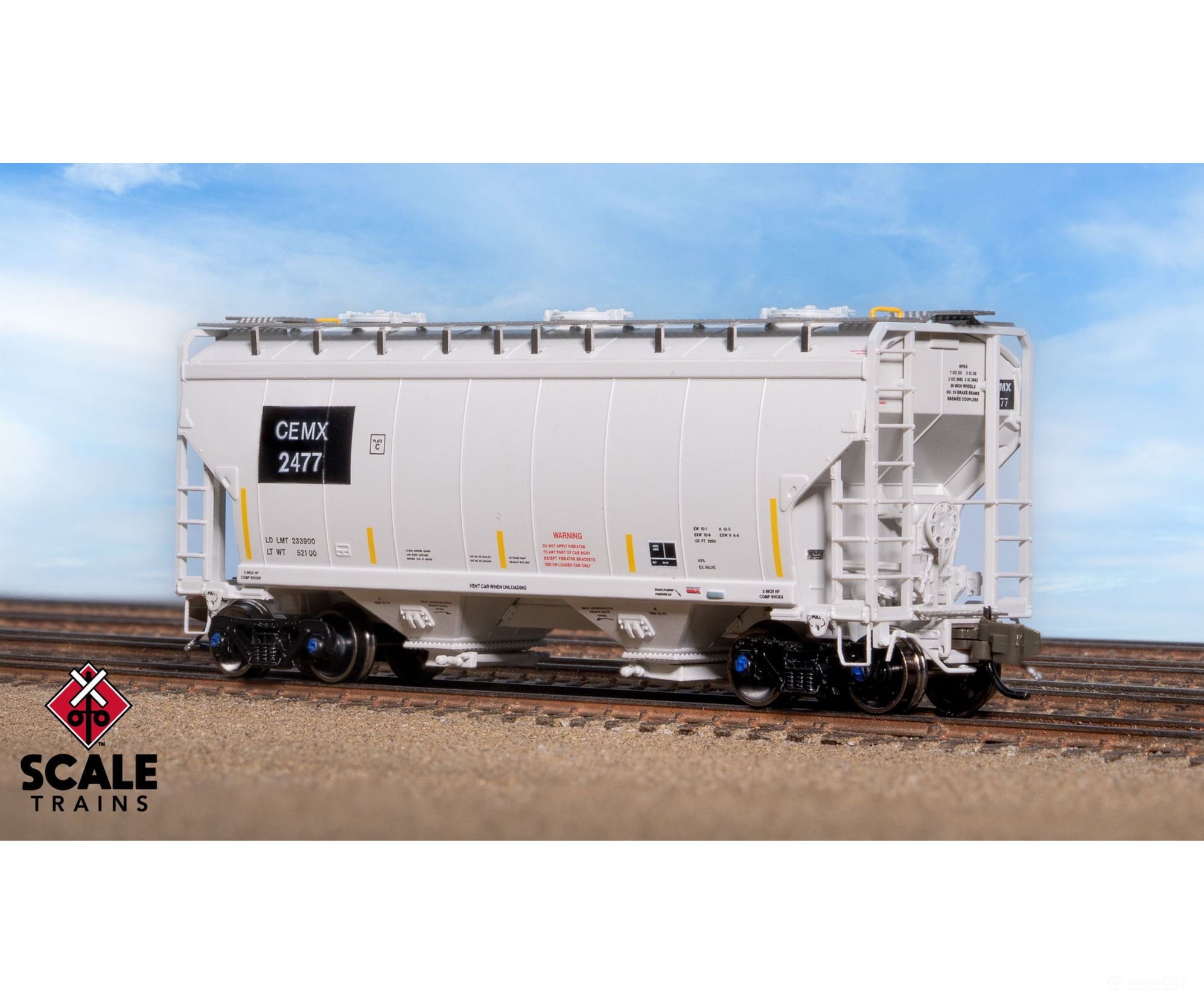 ScaleTrains SXT41467 Rivet Counter N Scale Gunderson 3250 Covered Hopper CEMEX/ex-AOKX Black PatchedAutoLOK II Outlet