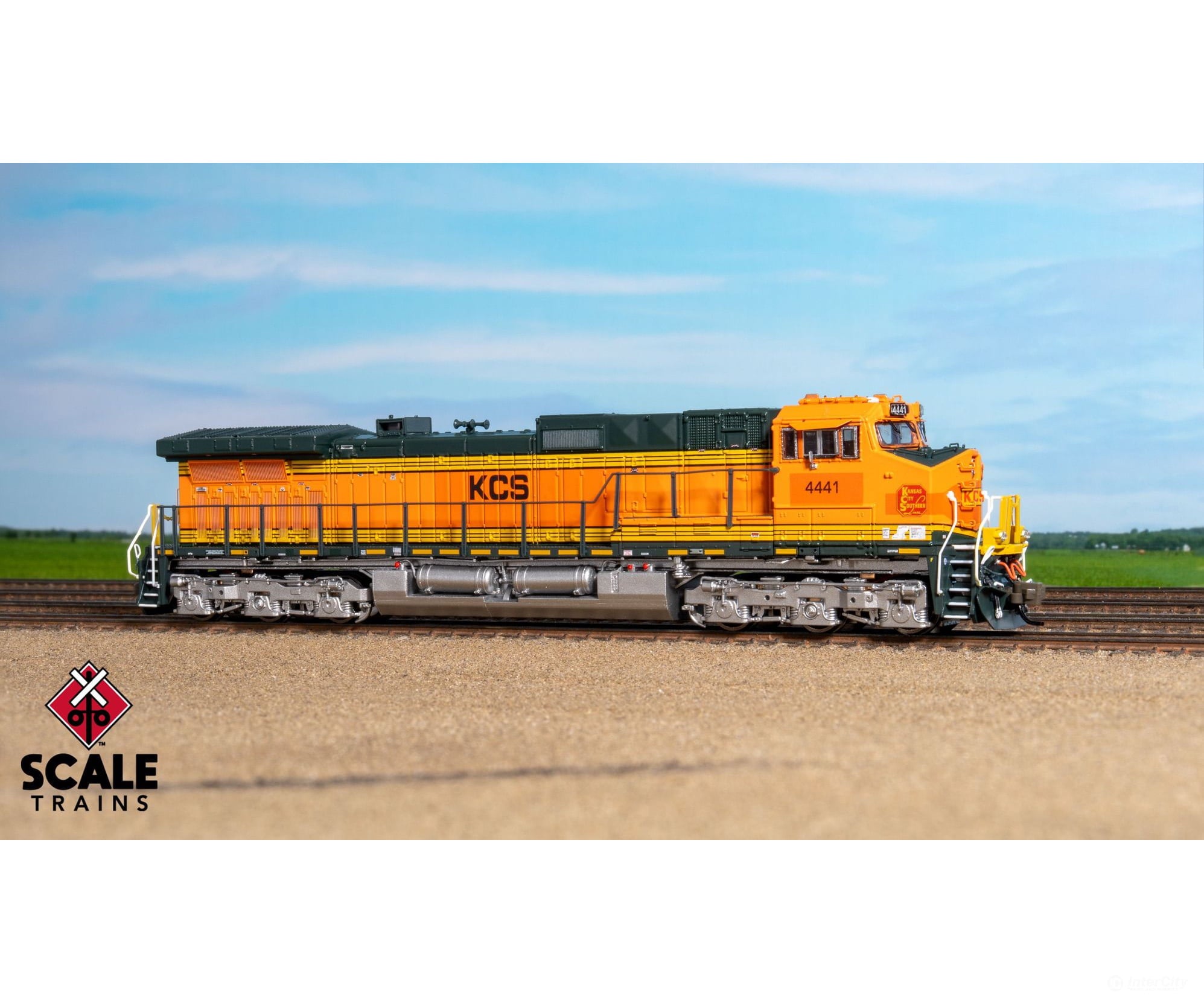 ScaleTrains SXT41725 Rivet Counter N Scale GE DASH 9-44CW Kansas City Southern/ex-BNSF Heritage II Patched/Faded Yellow