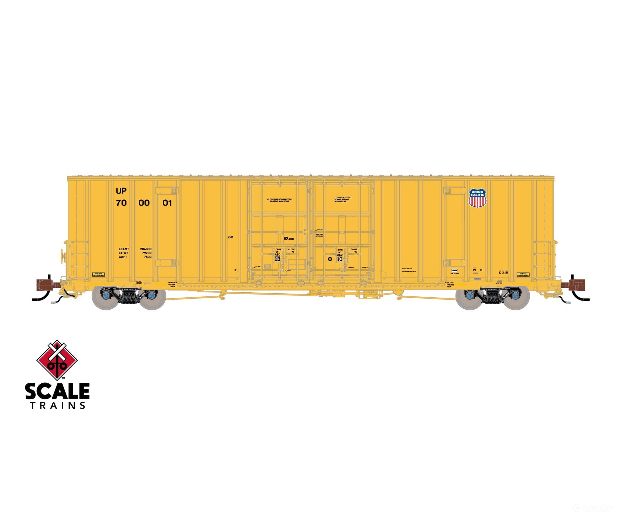 ScaleTrains SXT41815 Rivet Counter N Scale Trinity 60’ 7500 8’ Double-Plug-Door High-Cube Boxcar Union