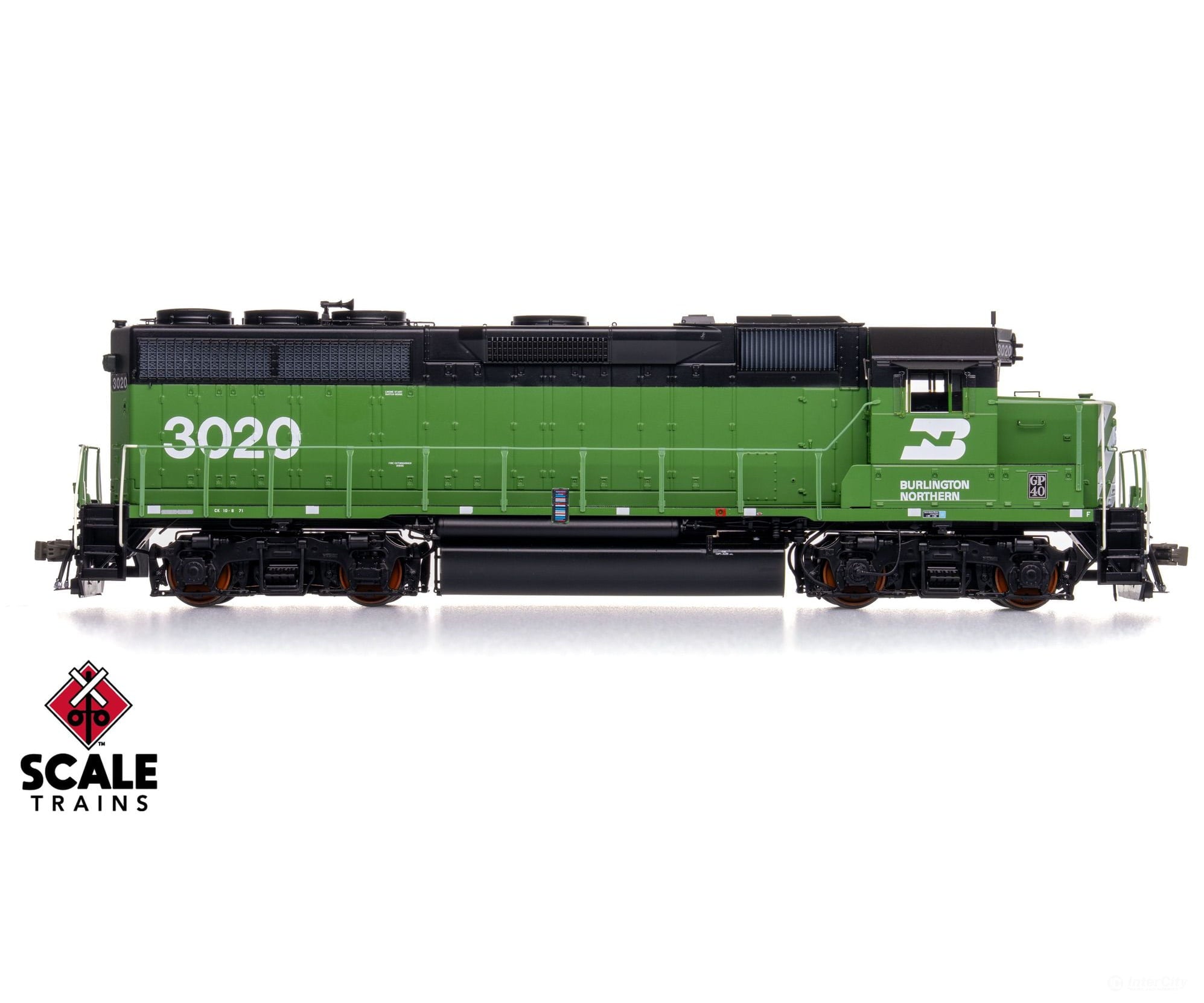 ScaleTrains SXT41887 Rivet Counter HO Scale EMD GP40 Phase IIa3 Burlington Northern 3023 DCC & Sound Equipped