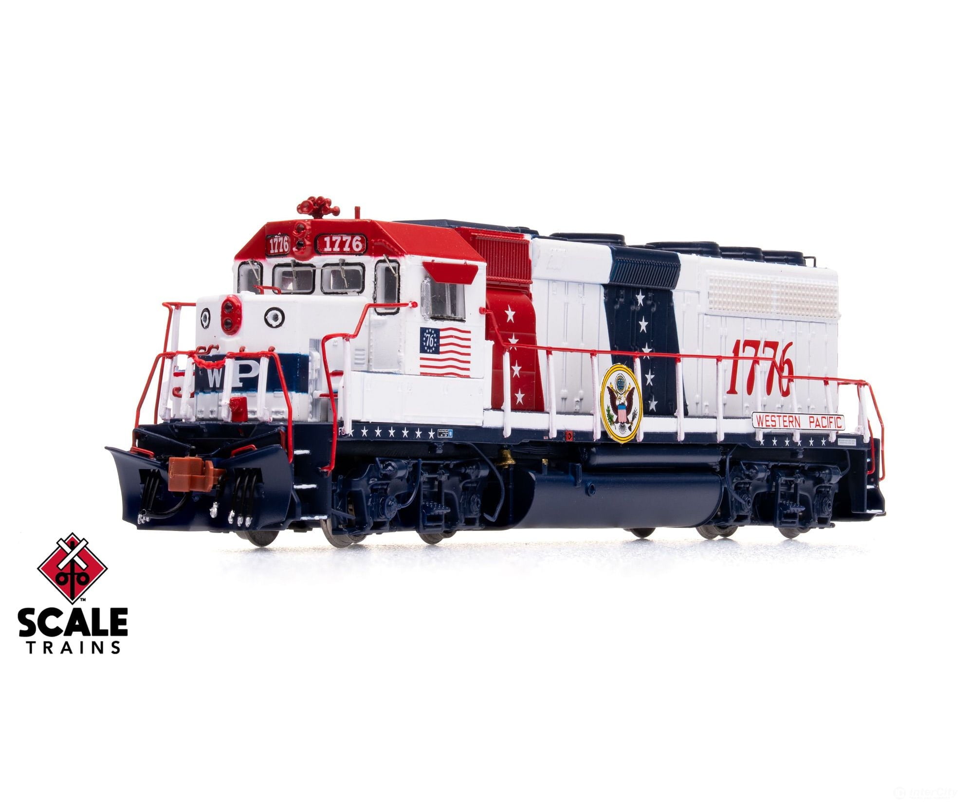 ScaleTrains SXT42005 Rivet Counter N Scale EMD GP40 Phase IIc Western Pacific/Bicentennial 1776 DCC & Sound Equipped