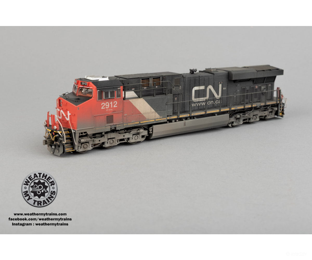 ScaleTrains SXT42088 Rivet Counter HO Scale GE ES44AC Canadian National 2912 DCC & Sound Equipped - Weathered by