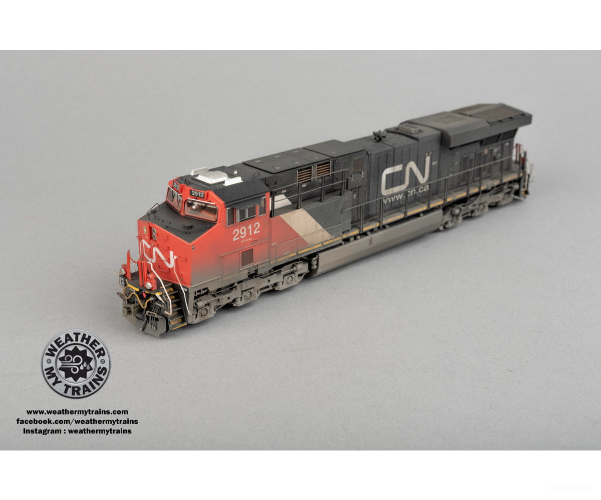 ScaleTrains SXT42088 Rivet Counter HO Scale GE ES44AC Canadian National 2912 DCC & Sound Equipped - Weathered by