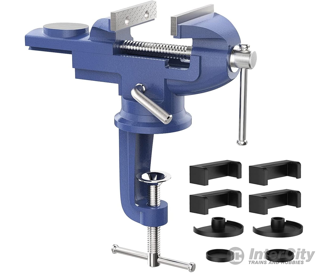 SEL Tools 50mm Table Vice - Clamping Swivel Base with Anvil Tools