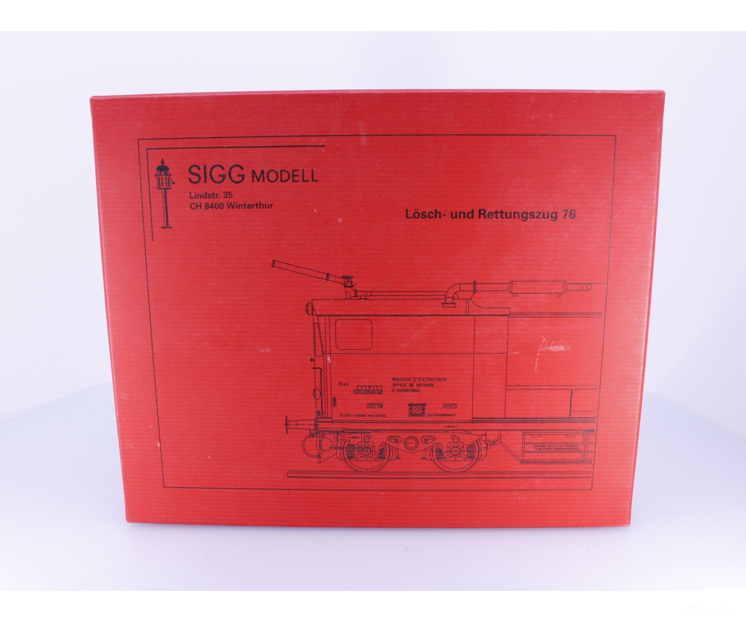 Sigg Modell 6001 HO SBB-CFF-FFS Fire and Rescue Tankloschwagen Wagon de Sauvetage Oelwehrwagen 305-5 - European Freight