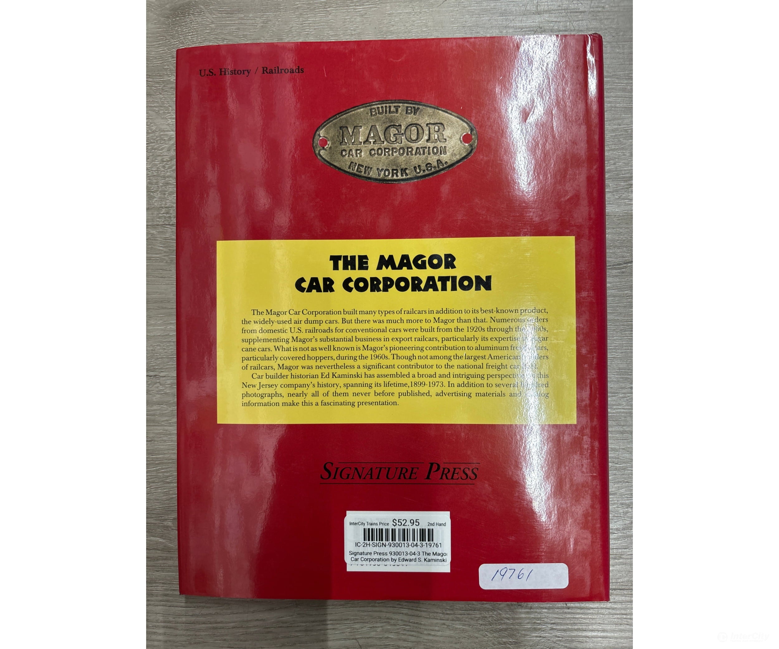 Signature Press The Magor Car Corporation by Edward S. Kaminski Books