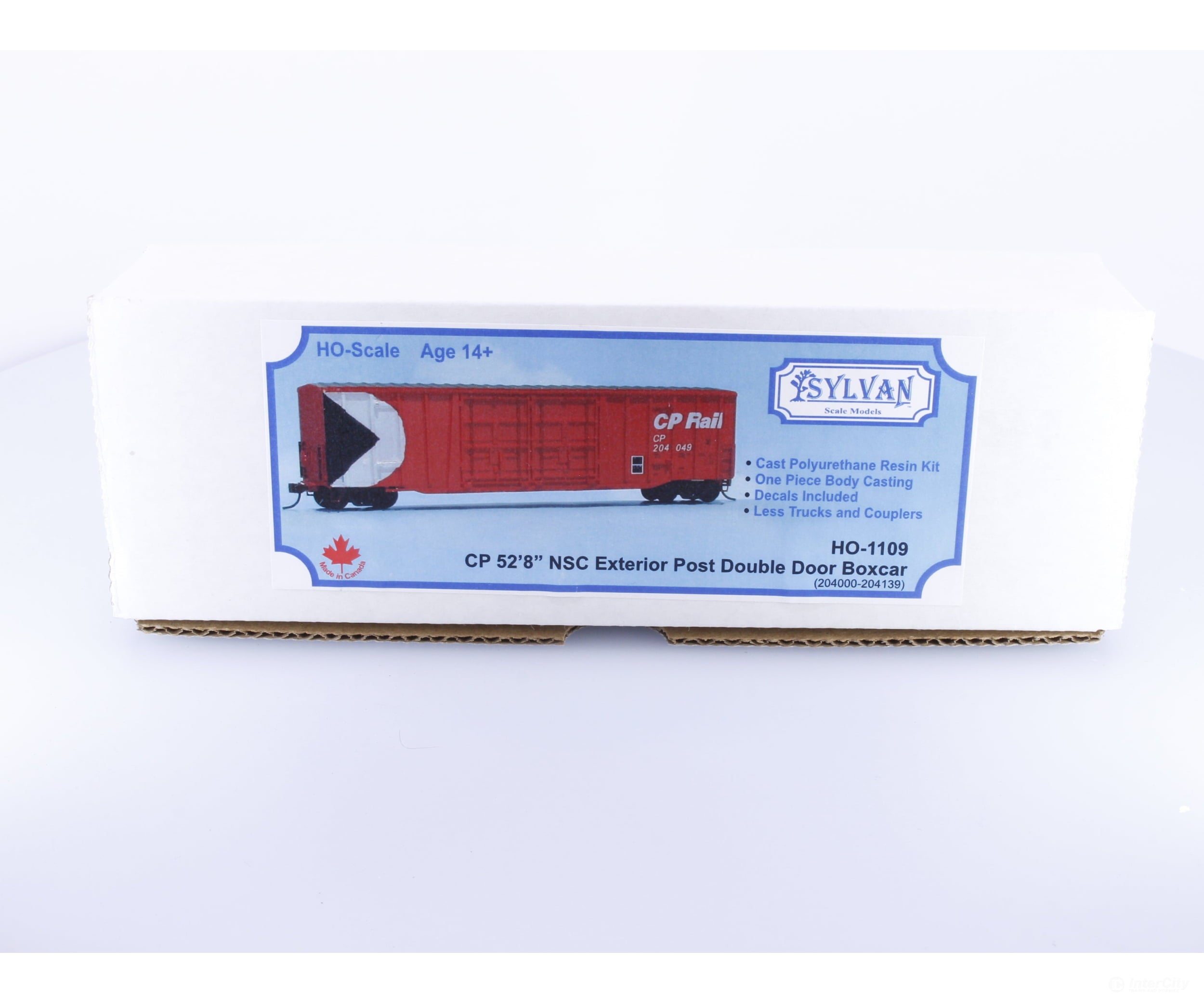 Sylvan Scale Models 1109 HO 52β8β NSC Exterior Post Double Door Boxcar Kit Series 204000-204139 Canadian Pacific (CP)