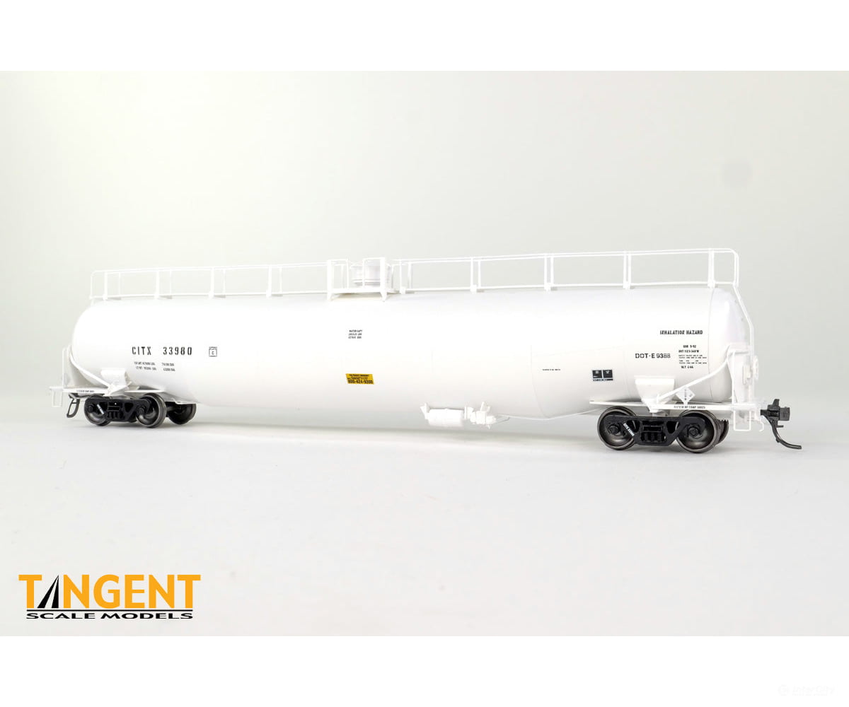 Tangent 31164-02 HO CITX ’White Lease Repaint’ 1992+ NACC 1963 Design 33,000 Gallon Dual Diameter LPG/AA Tank Car