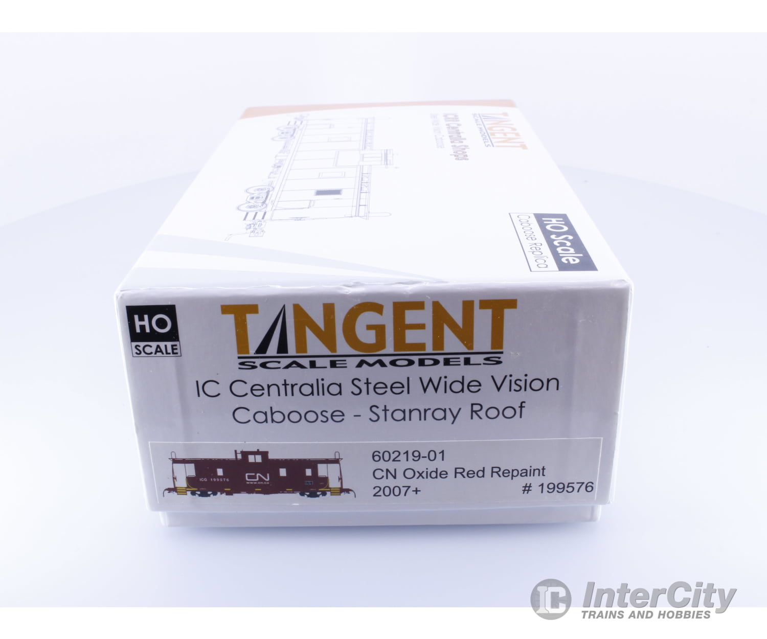 Tangent 60219-01 HO IC Centralia Steel Wide Vision Caboose - Stanray Roof Canadian National (CN) 199576 Freight Cars